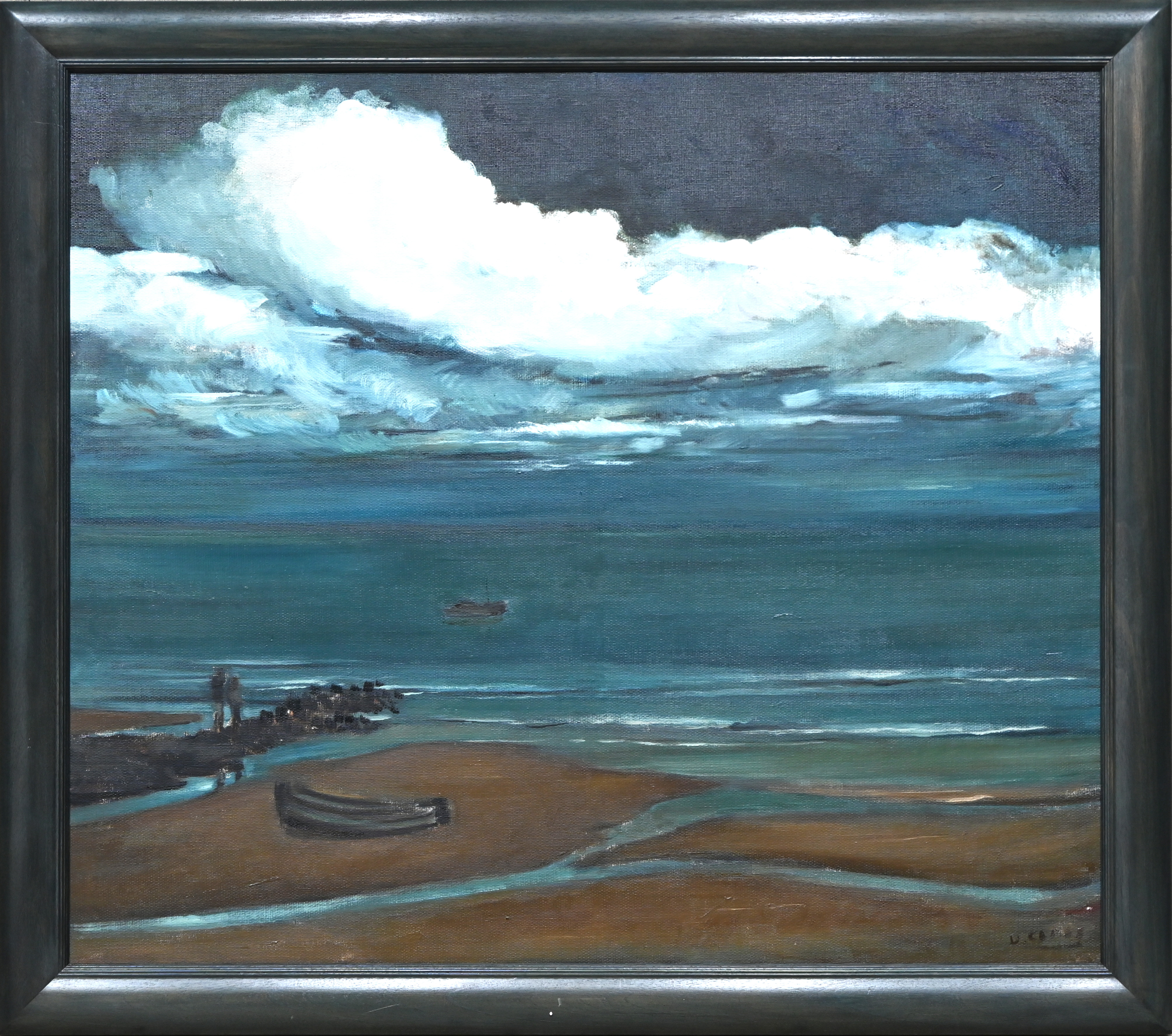 ‘Marine’, olieverf op doek. Getekend ‘Marine’, olieverf op doek. Getekend.