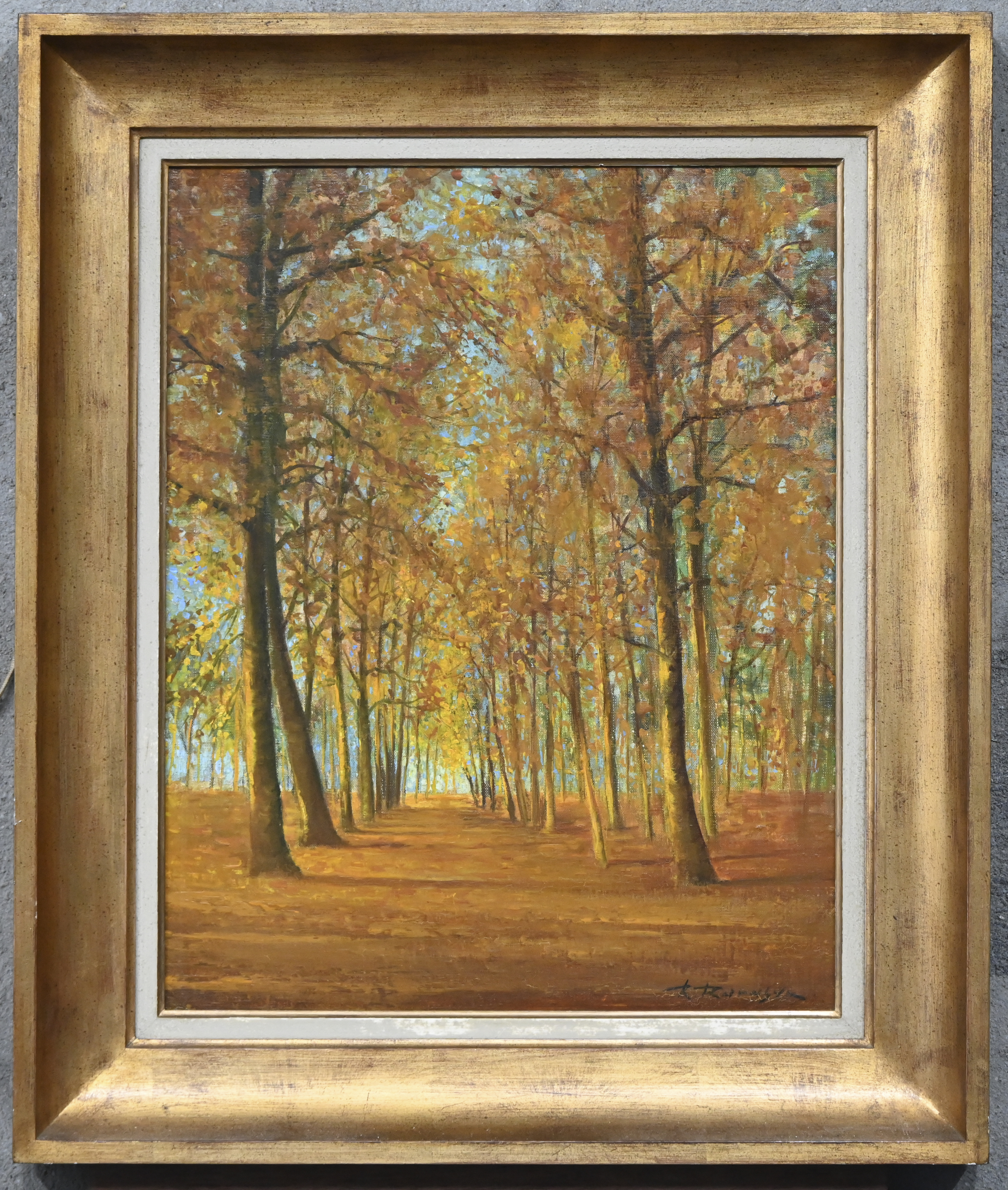 ‘Herfstbos’, olieverf op doek. Getekend ‘Herfstbos’, olieverf op doek. Getekend.