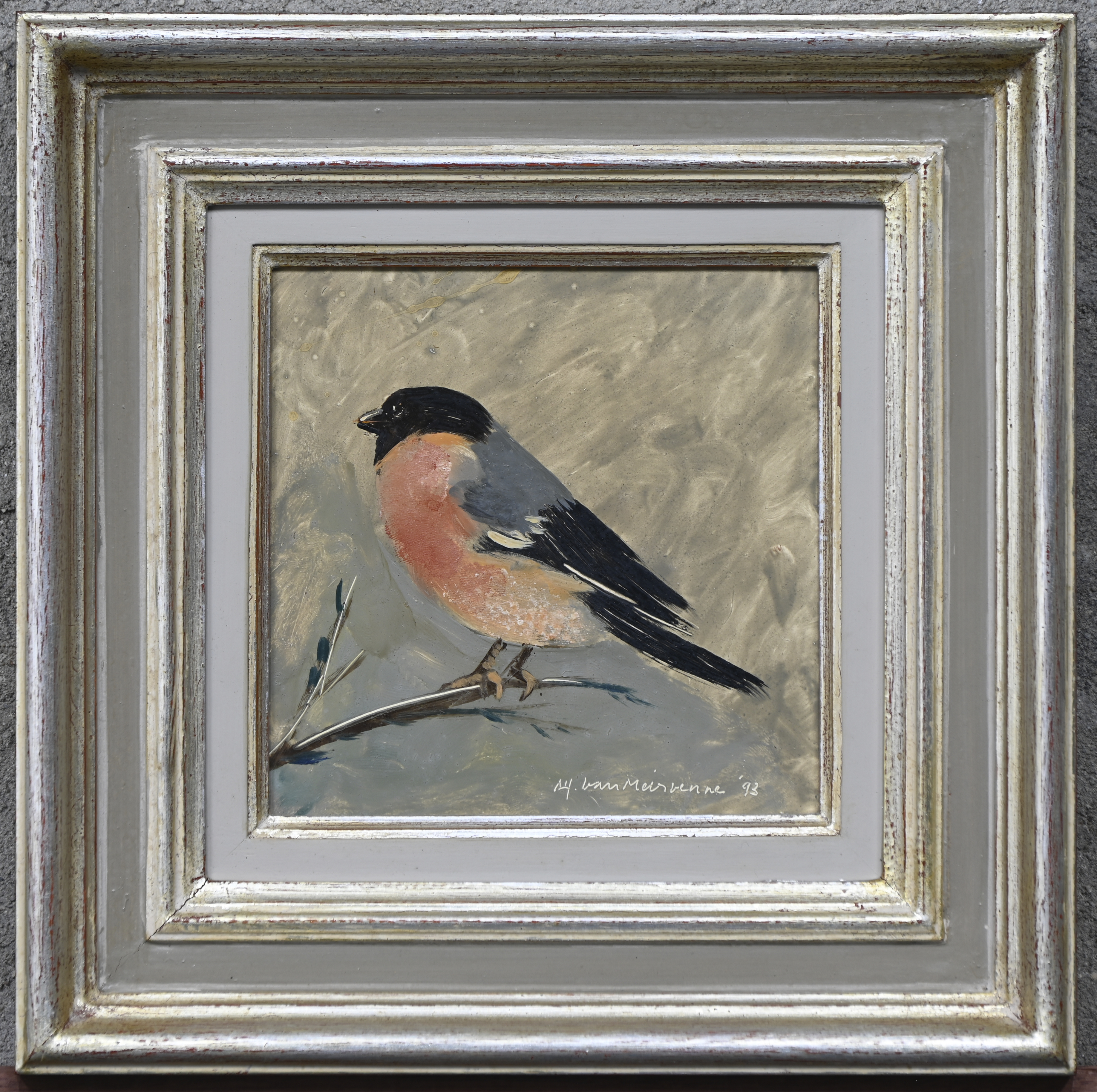 “Roodborstje”, een schilderij, olieverf op paneel, gesigneerd en gedateerd ‘93 “Roodborstje”, een schilderij, olieverf op paneel, gesigneerd en gedateerd ‘93.