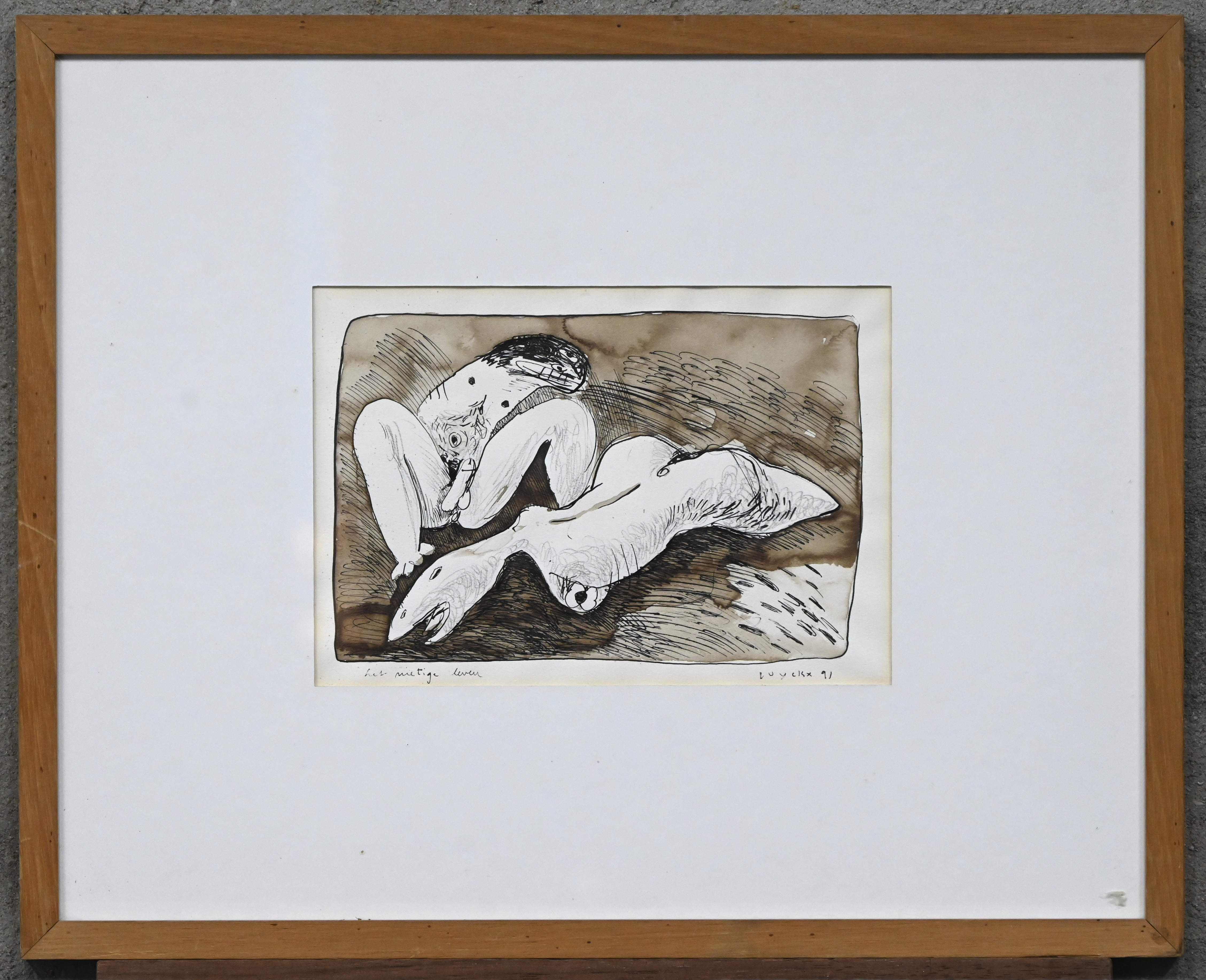 ‘Het nietige leven’ (2X) & ‘Het verlies van de geliefde’, drie tekeningen in gewassen inkt en sepia. Getekend Luyckx ‘Het nietige leven’ (2X) & ‘Het verlies van de geliefde’, drie tekeningen in gewassen inkt en sepia. Getekend Luyckx.