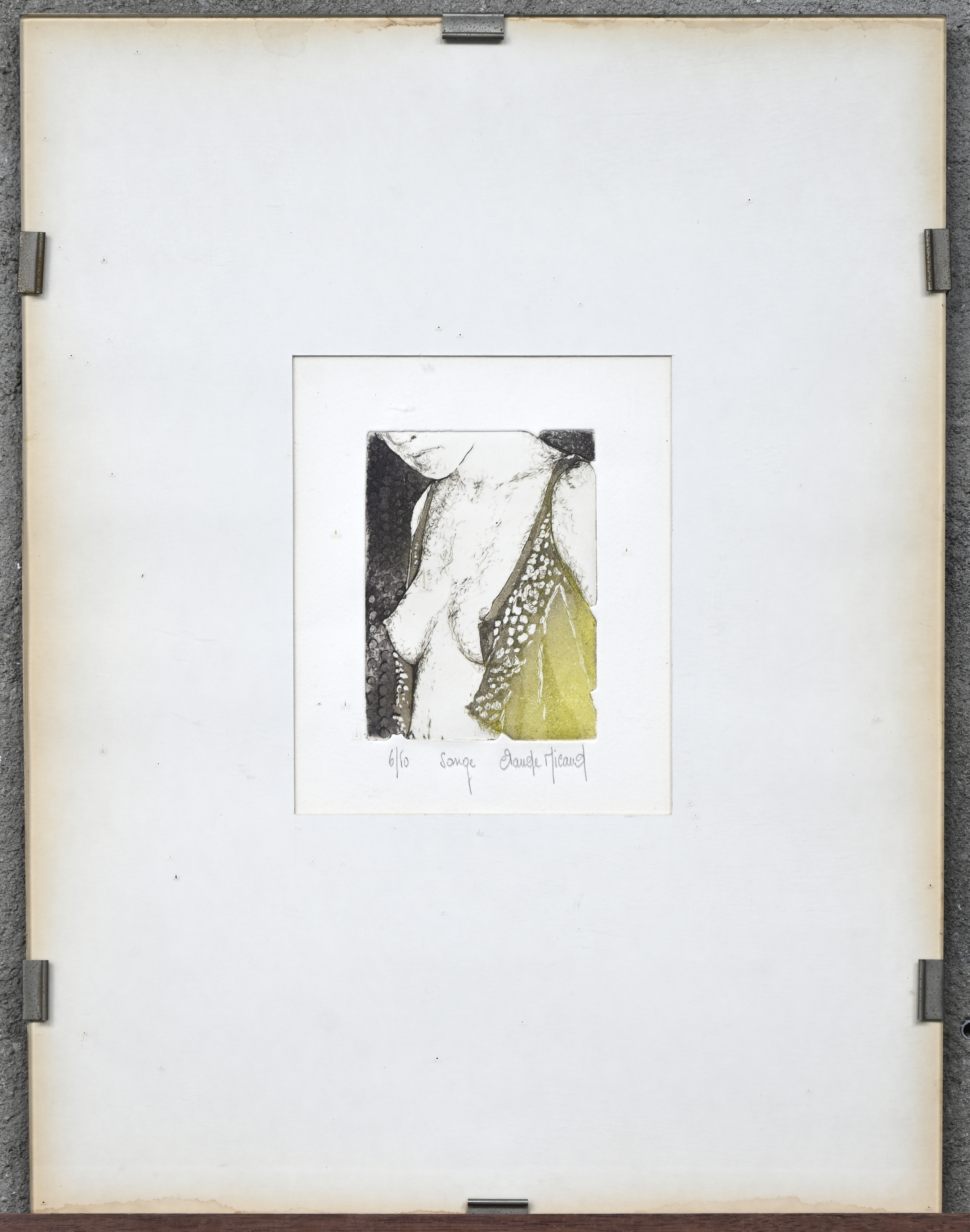 “Songe” Ingekleurde gravure Genummerd 6/10 1 “Songe” Ingekleurde gravure Genummerd 6/10