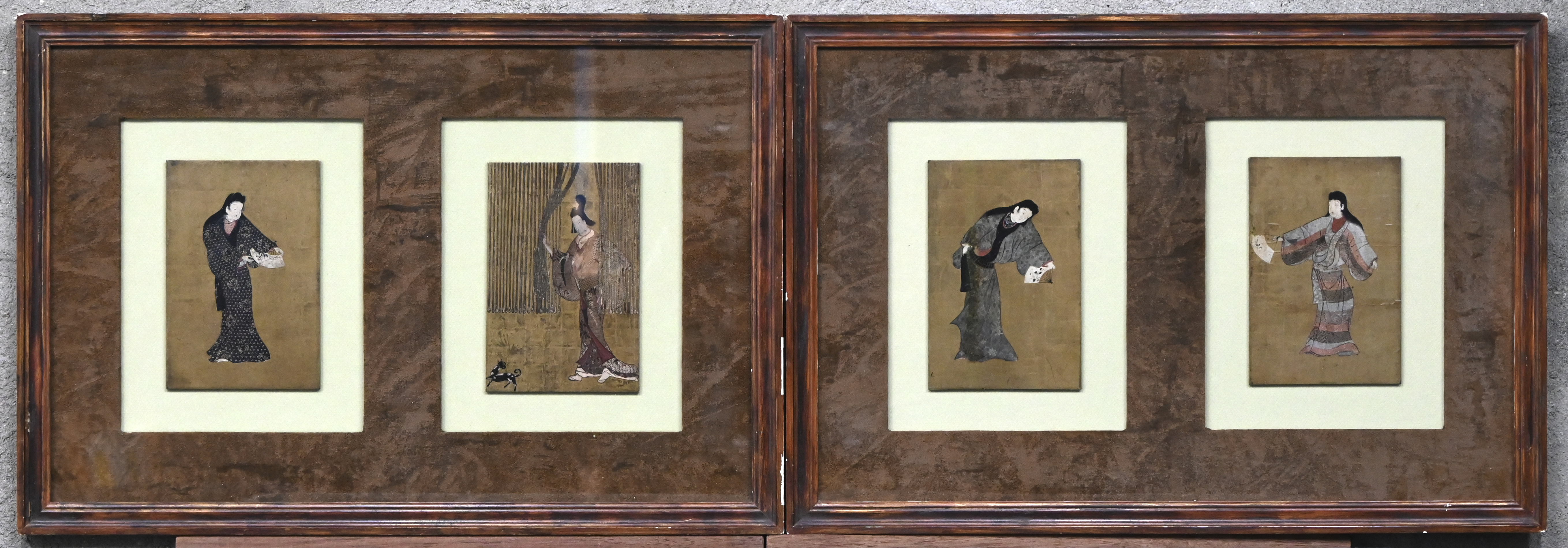 Een lot van 2 kaders met elks 2 Japanse prints Een lot van 2 kaders met elks 2 Japanse prints.