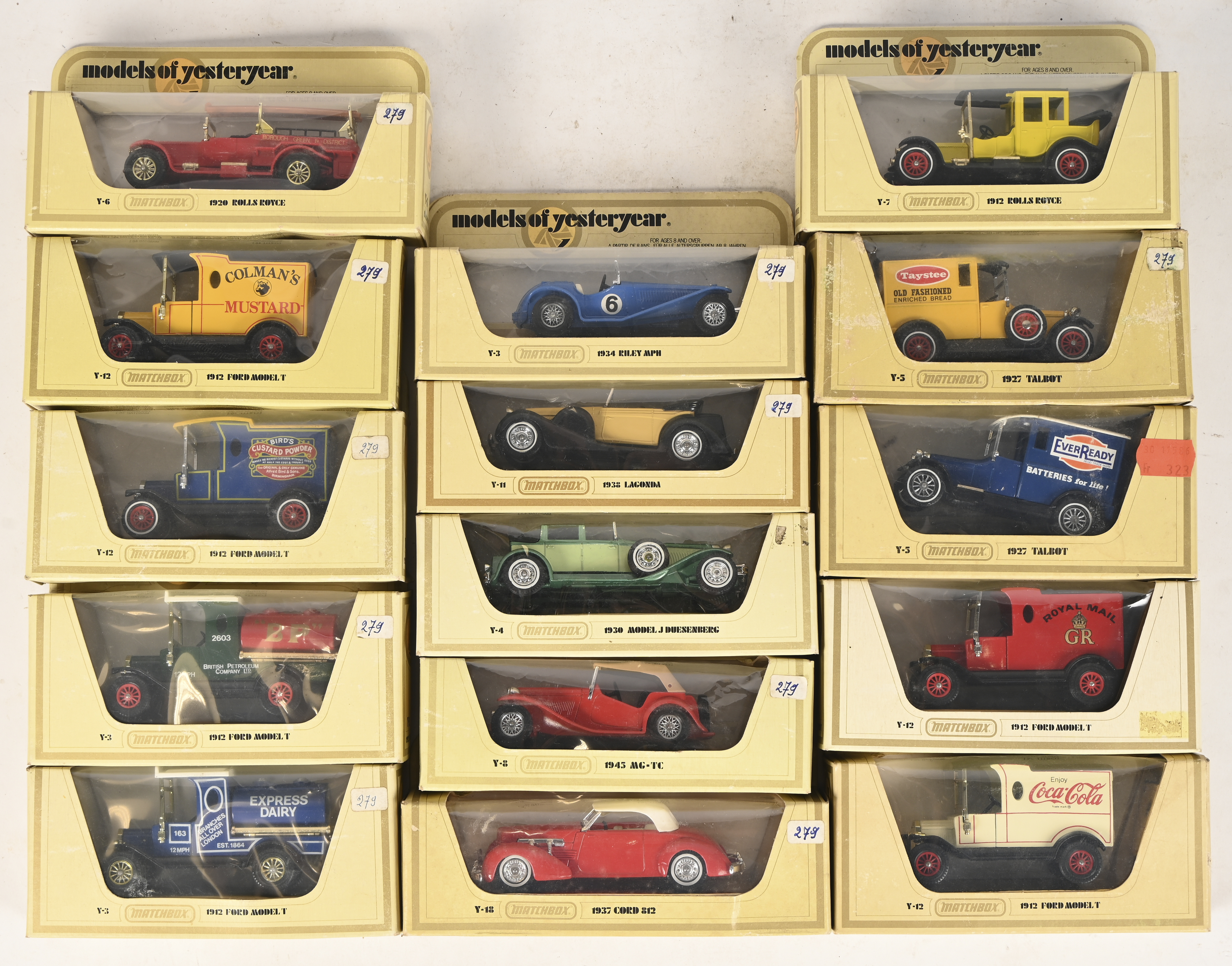 Een lot van 15 matchbox ‘Models of Yesteryear’. Serie 1978 Een lot van 15 matchbox ‘Models of Yesteryear’. Serie 1978.