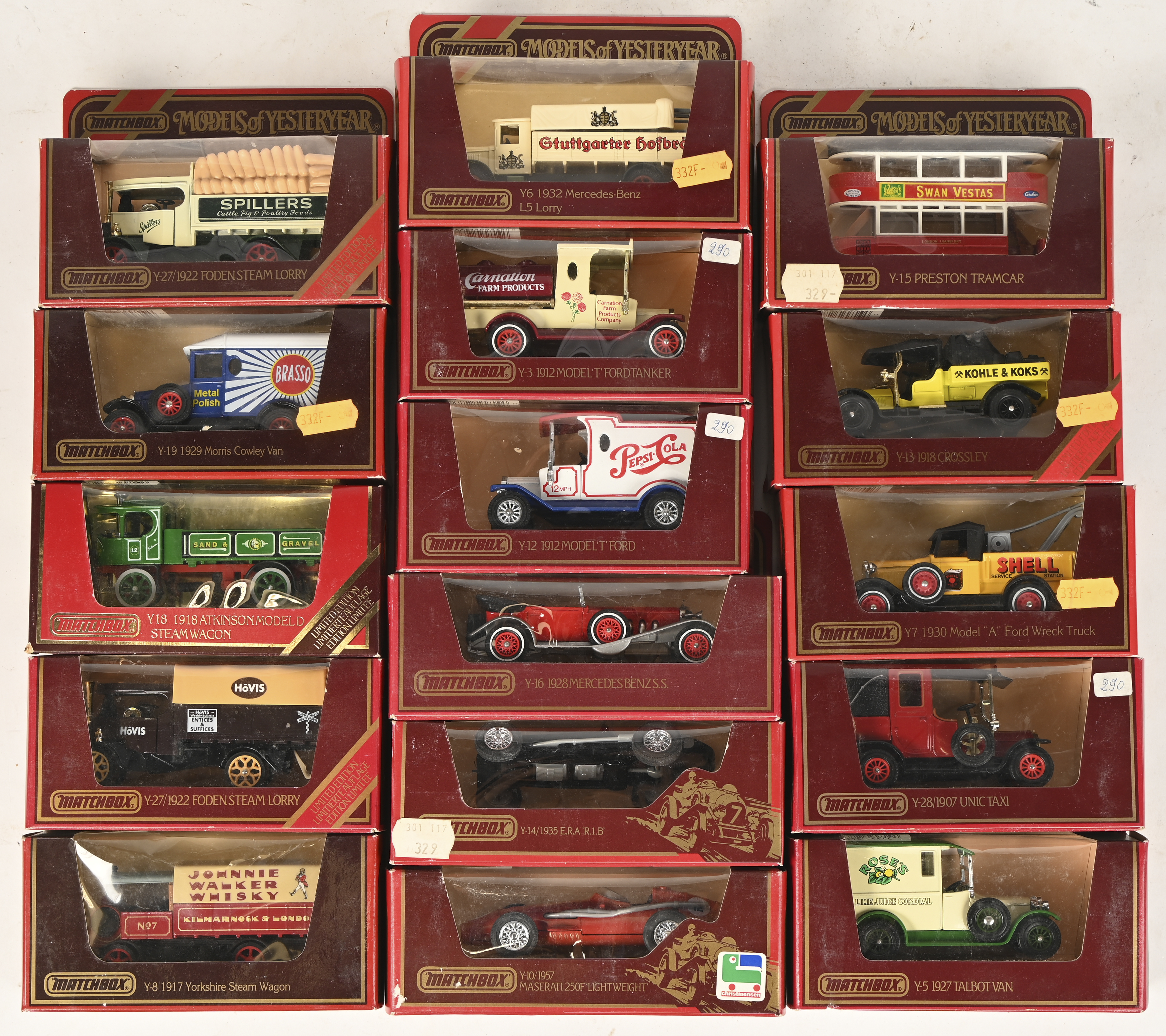 Een lot van 16 matchbox ‘Models of Yesteryear’. Serie 1984 Een lot van 16 matchbox ‘Models of Yesteryear’. Serie 1984.