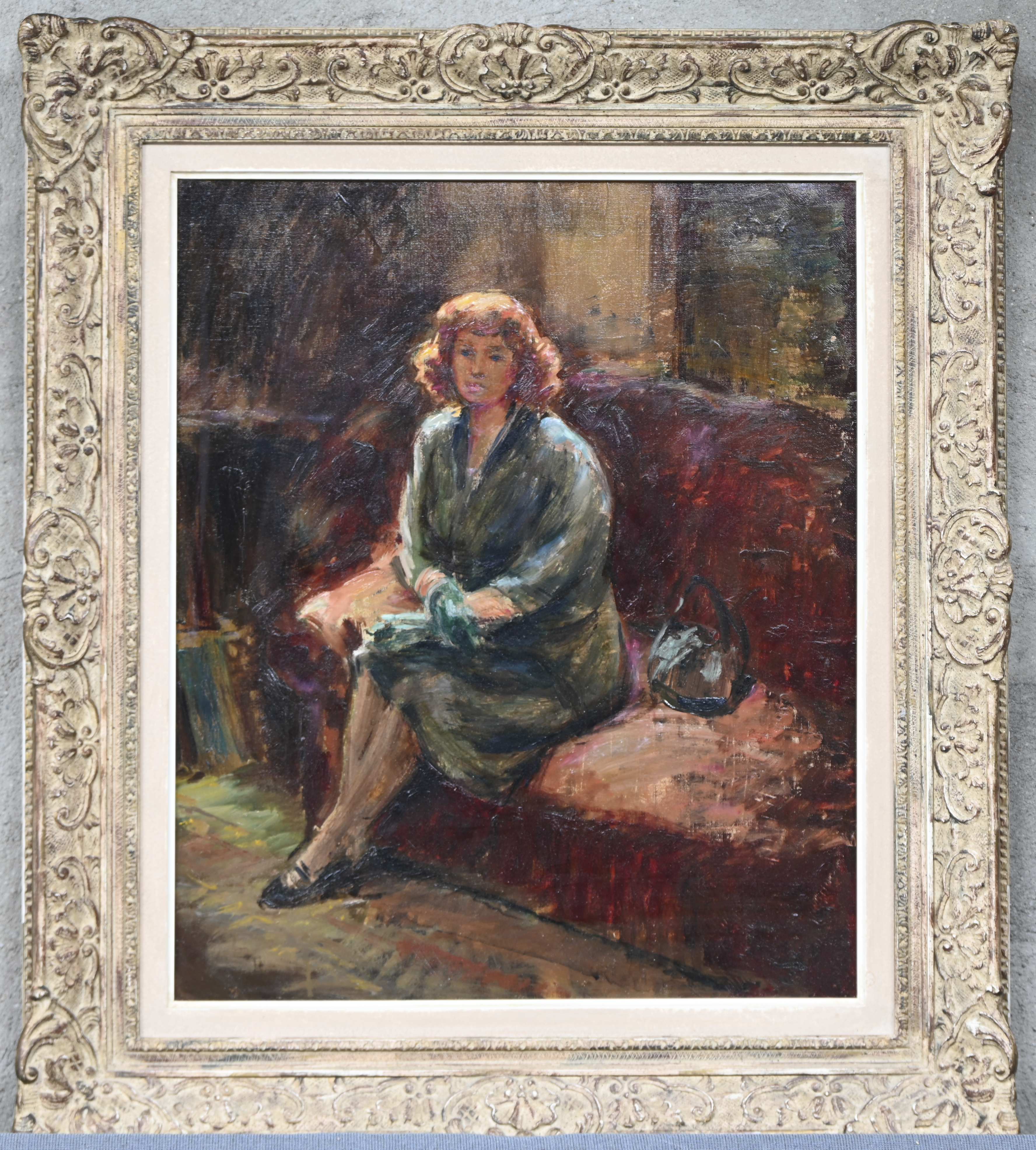 ‘Wiske’, olieverf op doek. Getekend L. Sebregts ‘50. Sebregts genoot zijn opleiding aan de Academie van Antwerpen en het NHISKA, bij Isidoor Opsomer en Albert Saverys ‘Wiske’, olieverf op doek. Getekend L. Sebregts ‘50. Sebregts genoot zijn opleiding aan de Academie van Antwerpen en het NHISKA, bij Isidoor Opsomer en Albert Saverys.