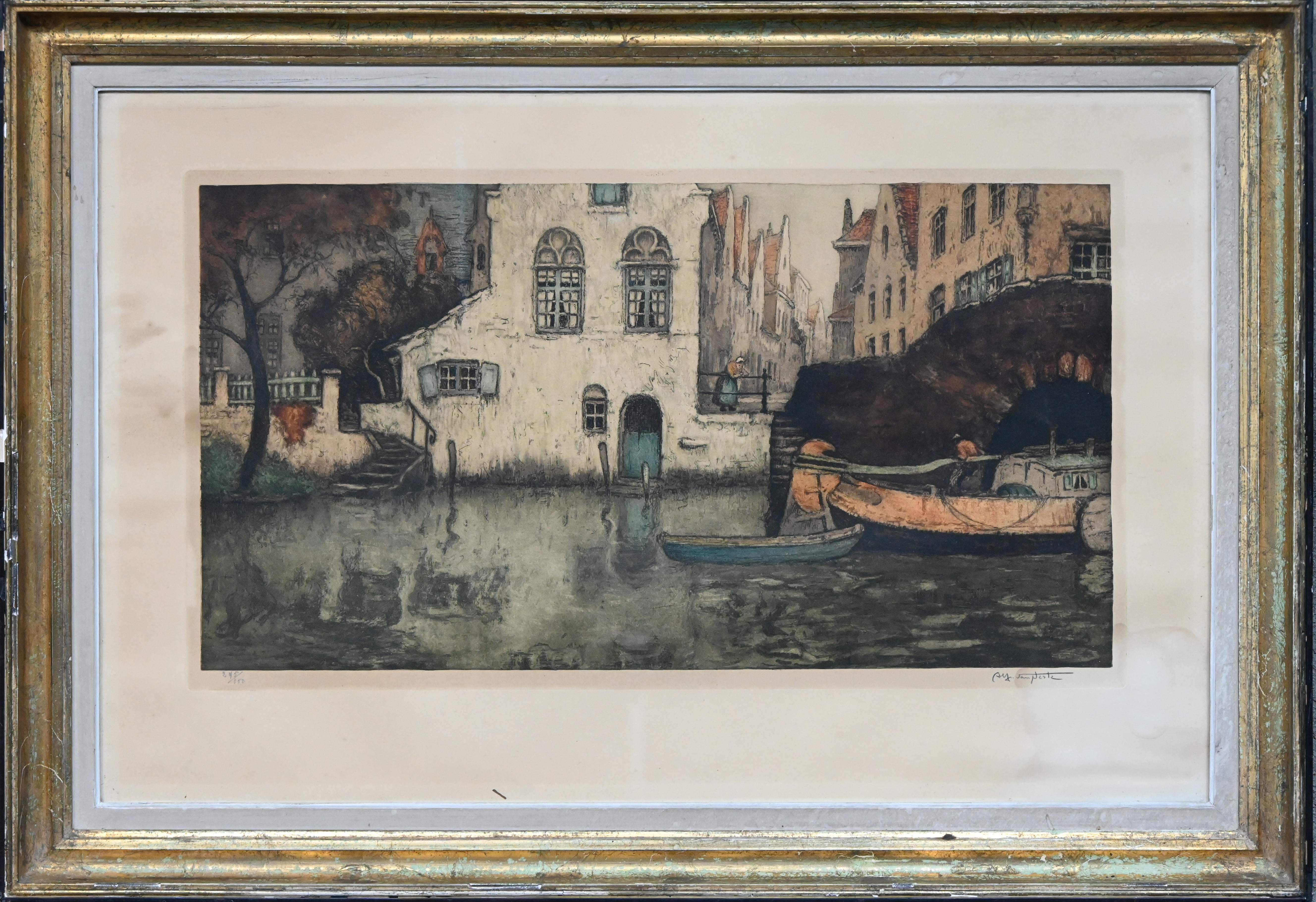 Brugge. Kleurenets door Alfred van Neste Brugge. Kleurenets door Alfred van Neste.