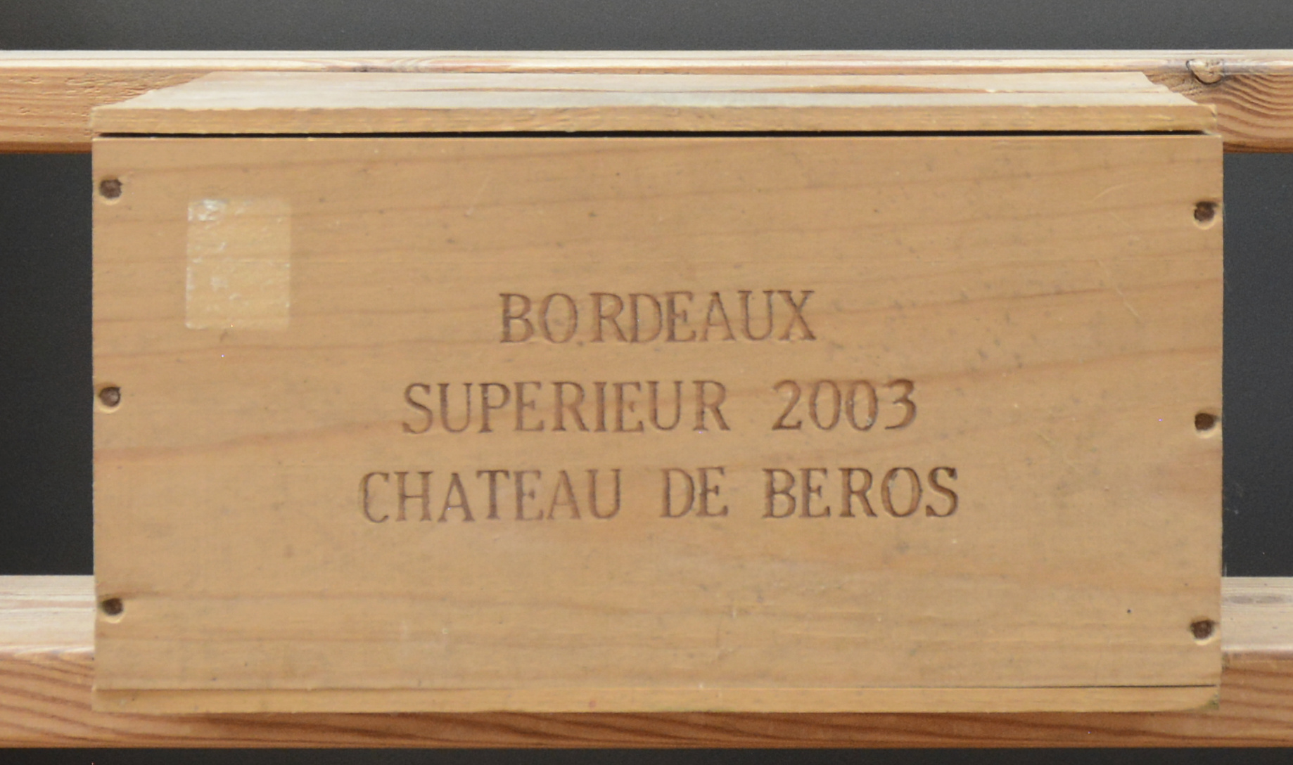 Ch. de Beros A.C. Bordeaux Supérieur M.C. O.K Ch. de Beros A.C. Bordeaux Supérieur M.C. O.K. 2003 aantal: 6 bt