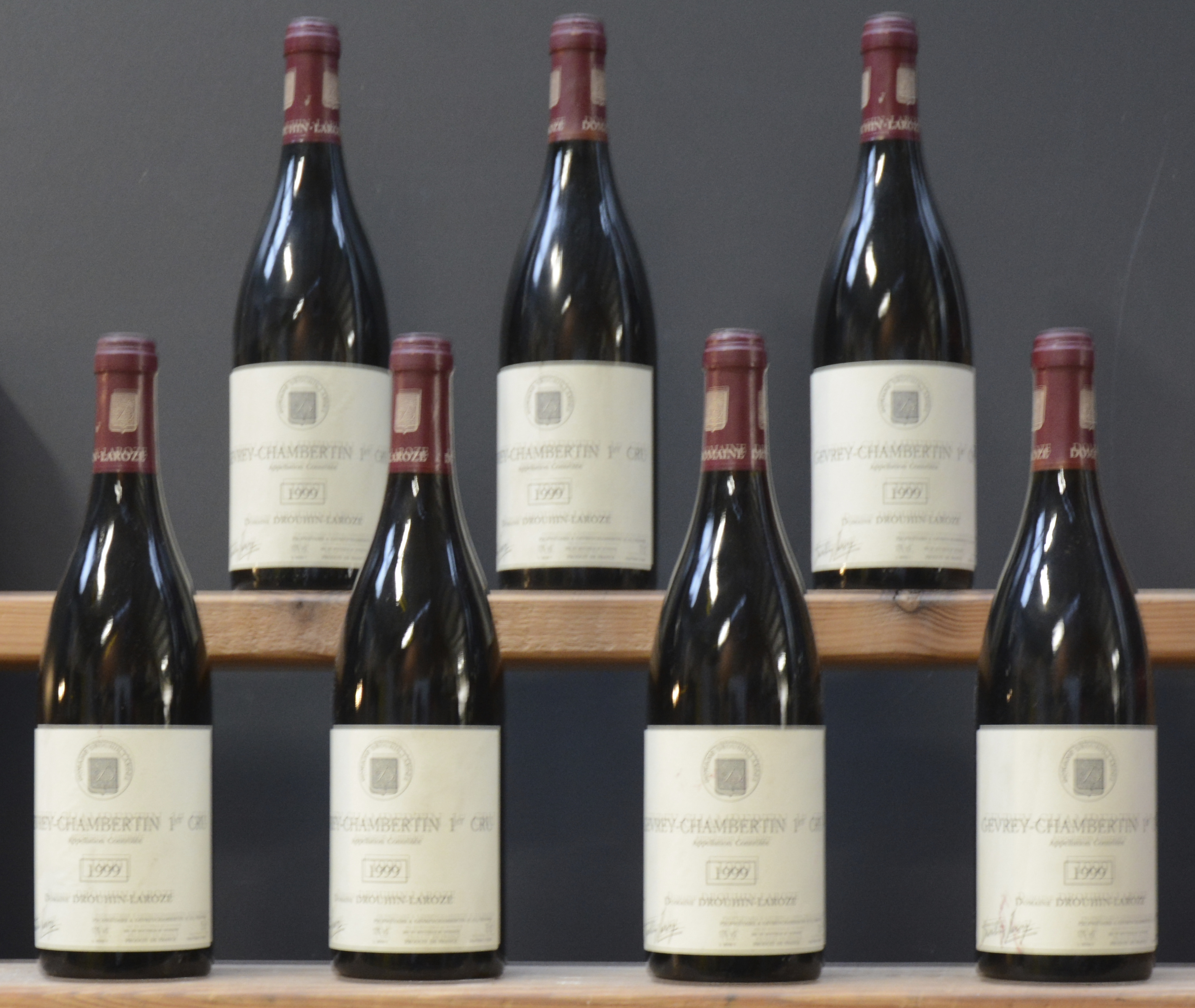 Gevrey-Chambertin 1e Cru A.C. Dom. Drouhin-Laroze, Gevrey M.D Gevrey-Chambertin 1e Cru A.C. Dom. Drouhin-Laroze, Gevrey M.D. 1999 aantal: 7 bt