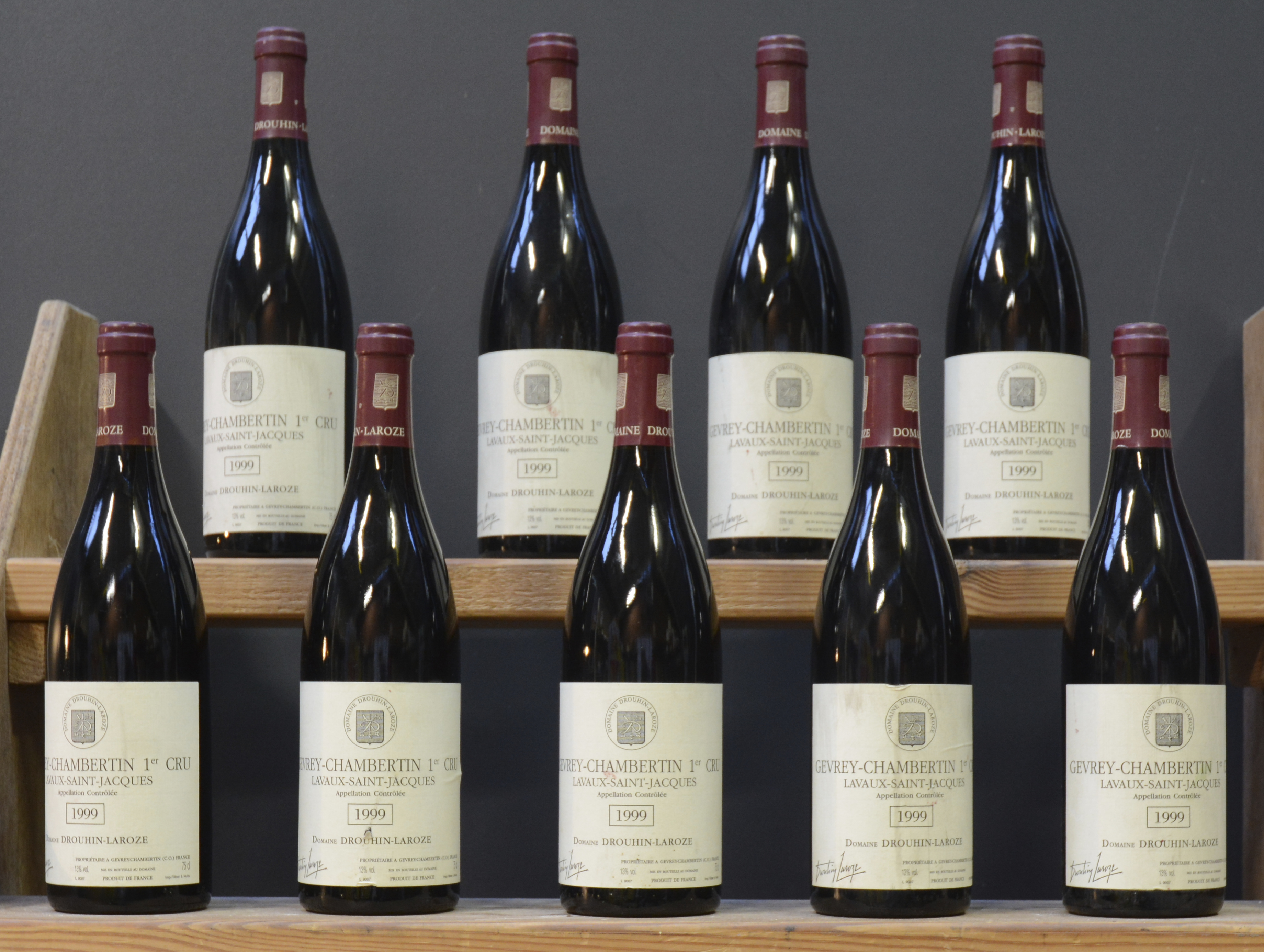 Gevrey-Chambertin 1e Cru Lavaux-St-Jacques A.C. Dom. Drouhin-Laroze, Gevrey M.D Gevrey-Chambertin 1e Cru Lavaux-St-Jacques A.C. Dom. Drouhin-Laroze, Gevrey M.D. 1999 aantal: 9 bt