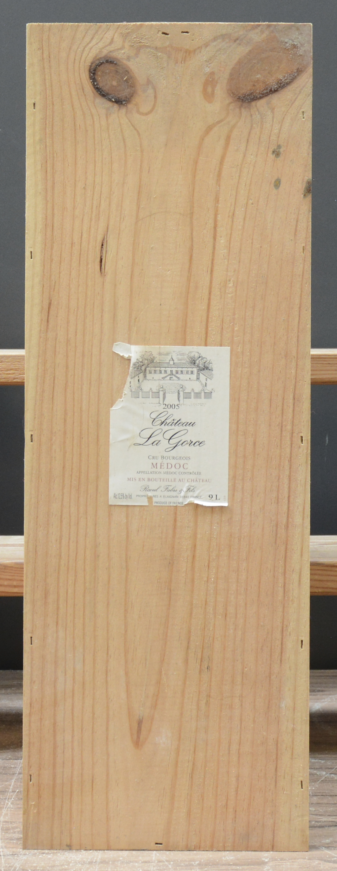 Ch. La Gorce A.C. Médoc Cru bourgeois M.C. O.K Ch. La Gorce A.C. Médoc Cru bourgeois M.C. O.K. 2005 aantal: 1 9 L