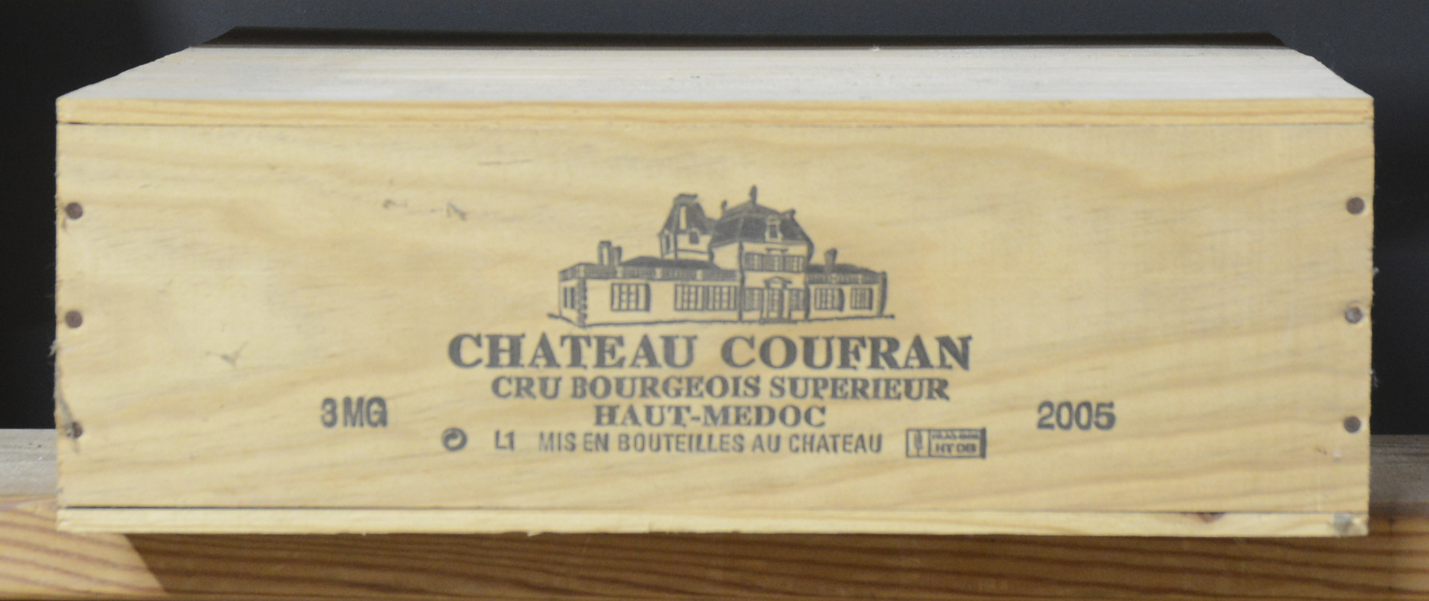 Ch. Coufran A.C. Haut-Médoc Cru bourgeois M.C. O.K. 2005 aantal: 3 Mag Ch. Coufran A.C. Haut-Médoc Cru bourgeois M.C. O.K. 2005 aantal: 3 Mag.