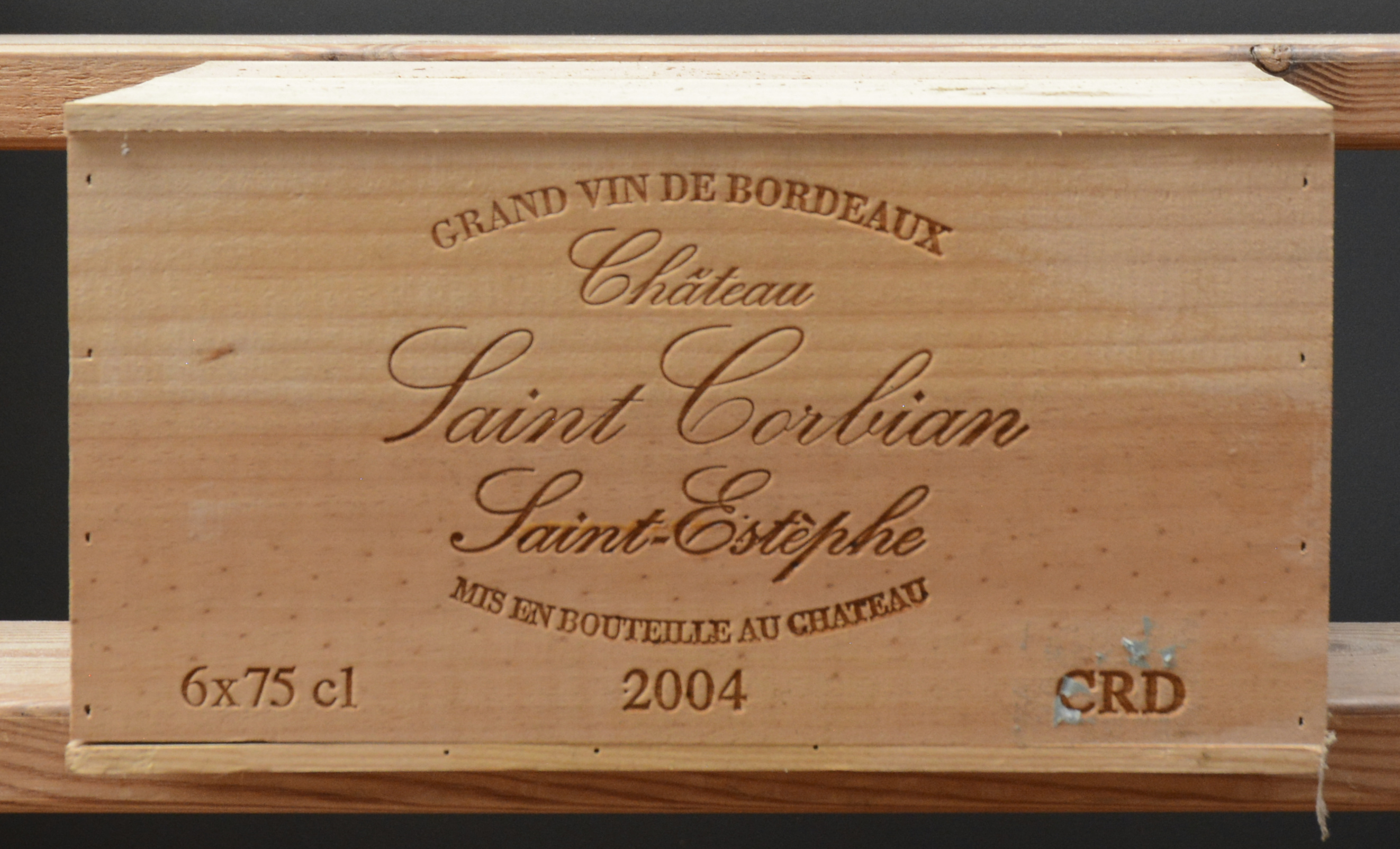 Ch. Saint Corbian A.C. St-Estèphe M.C. O.K Ch. Saint Corbian A.C. St-Estèphe M.C. O.K. 2004 aantal: 6 bt