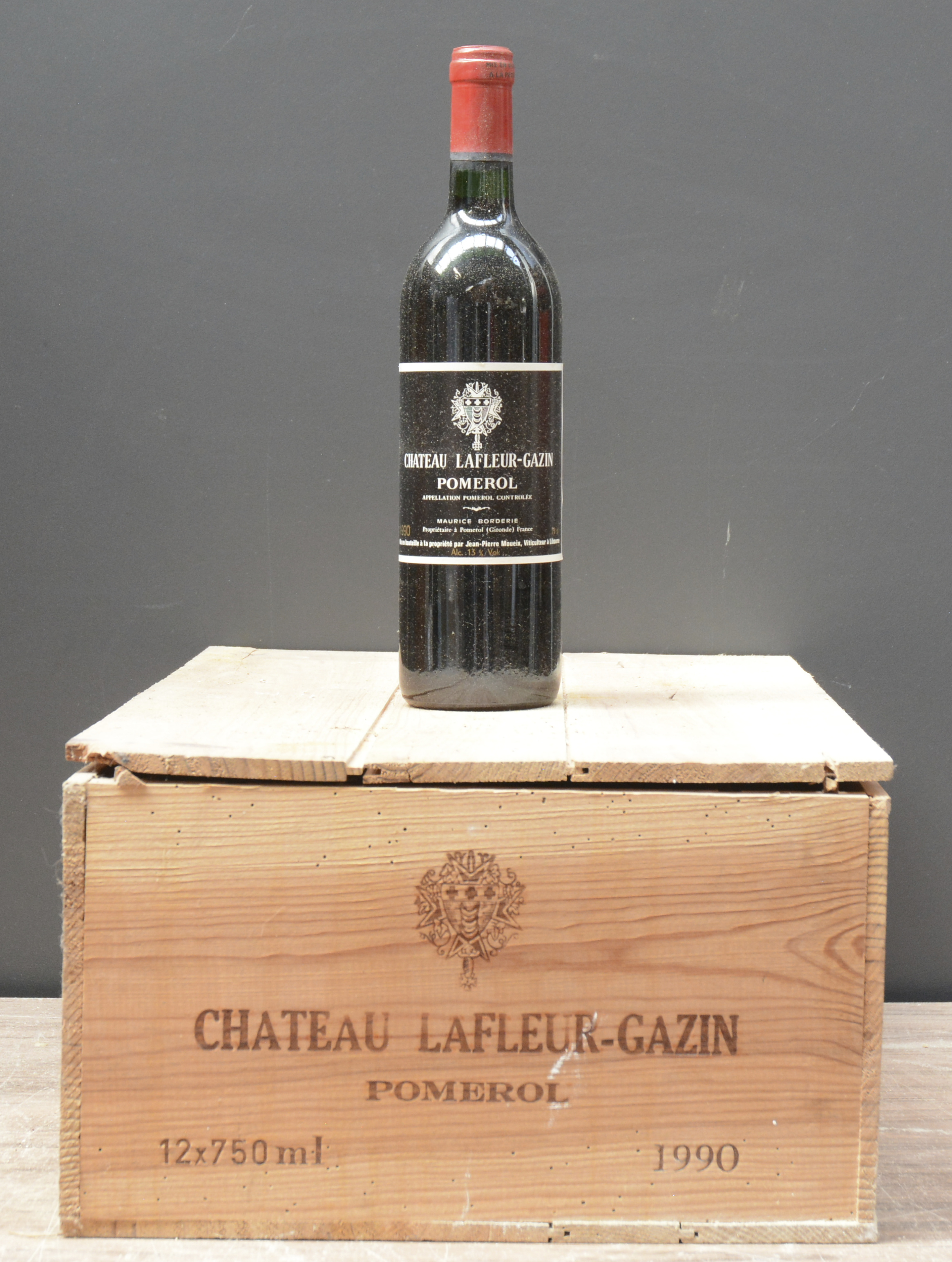 Ch. Lafleur-Gazin A.C. Pomerol M.P. O.K. 1990 aantal: 12 bt Mise J.P Ch. Lafleur-Gazin A.C. Pomerol M.P. O.K. 1990 aantal: 12 bt Mise J.P. Moueix