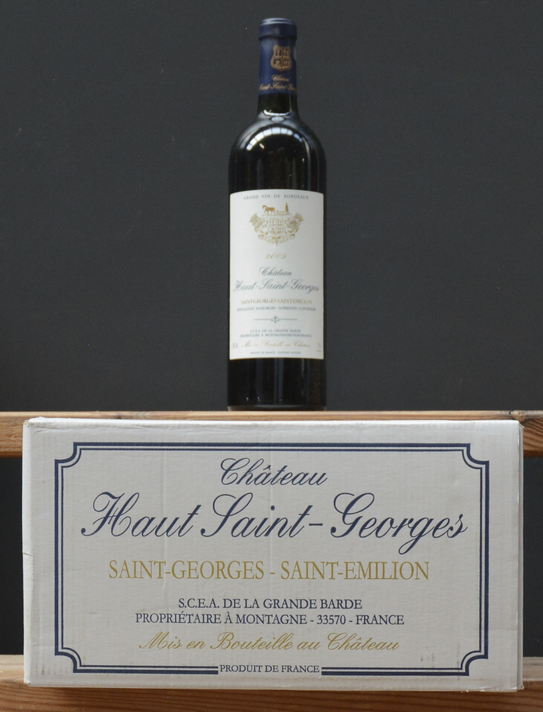 Ch. Haut-Saint-Georges A.C. St-Georges-St-Emilion M.C. O.D Ch. Haut-Saint-Georges A.C. St-Georges-St-Emilion M.C. O.D. 2005 aantal: 6 bt