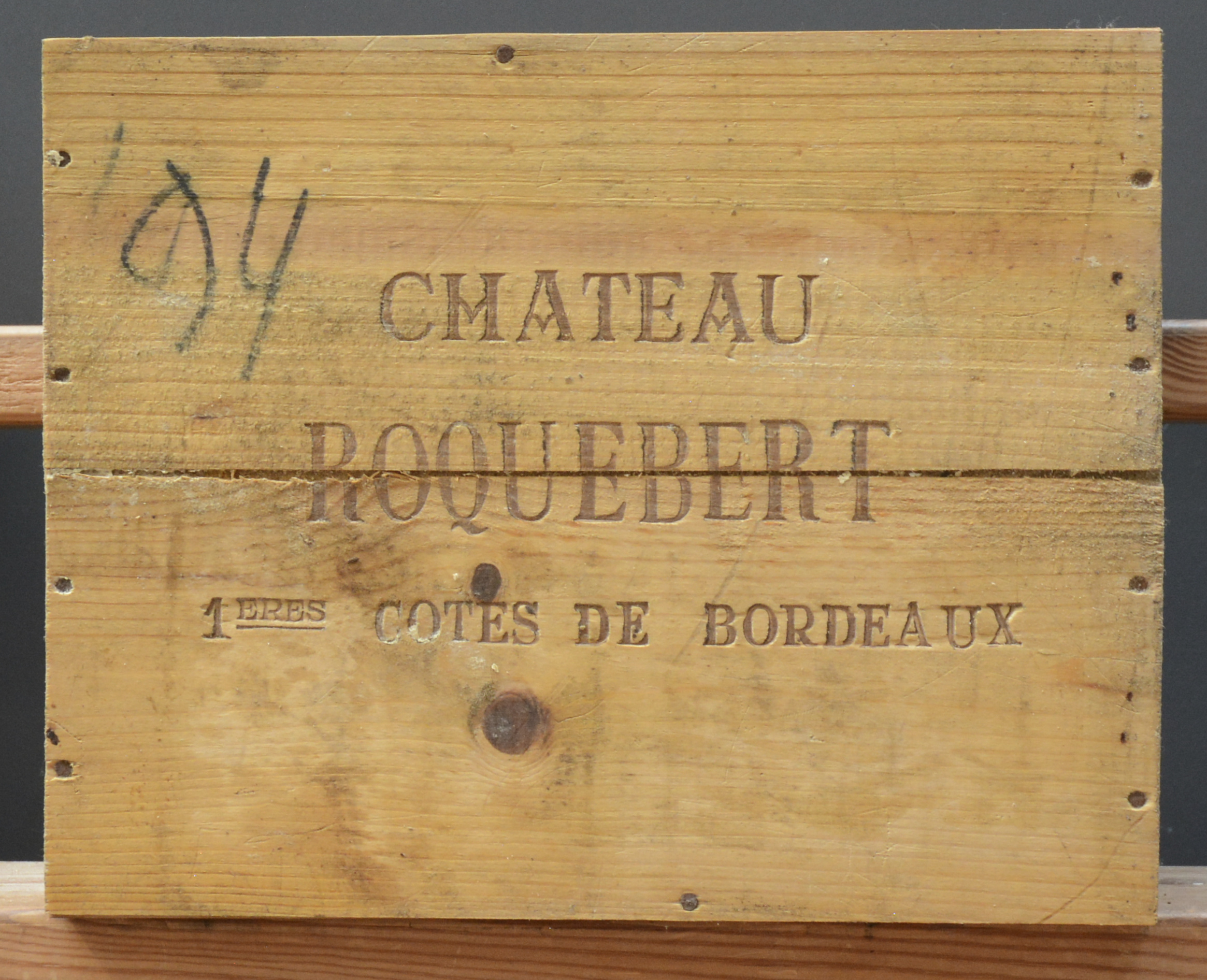 Ch. Roquebert A.C. 1e Côtes de Bordeaux M.C. O.K Ch. Roquebert A.C. 1e Côtes de Bordeaux M.C. O.K. 1994 aantal: 6 bt