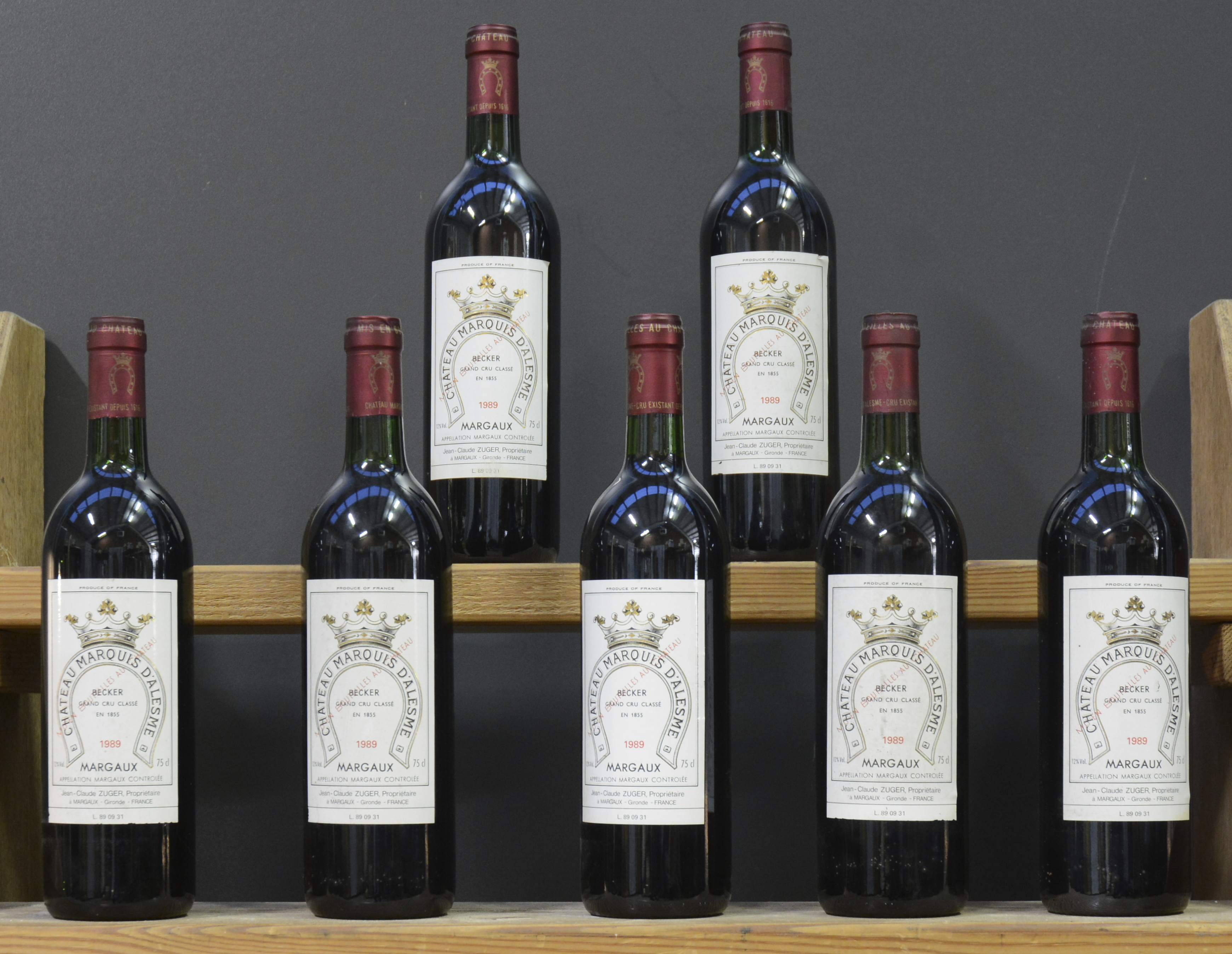 Ch. Marquis d’Alesme Becker A.C. Margaux 3e grand cru classé M.C Ch. Marquis d’Alesme Becker A.C. Margaux 3e grand cru classé M.C. 1989 aantal: 7 bt