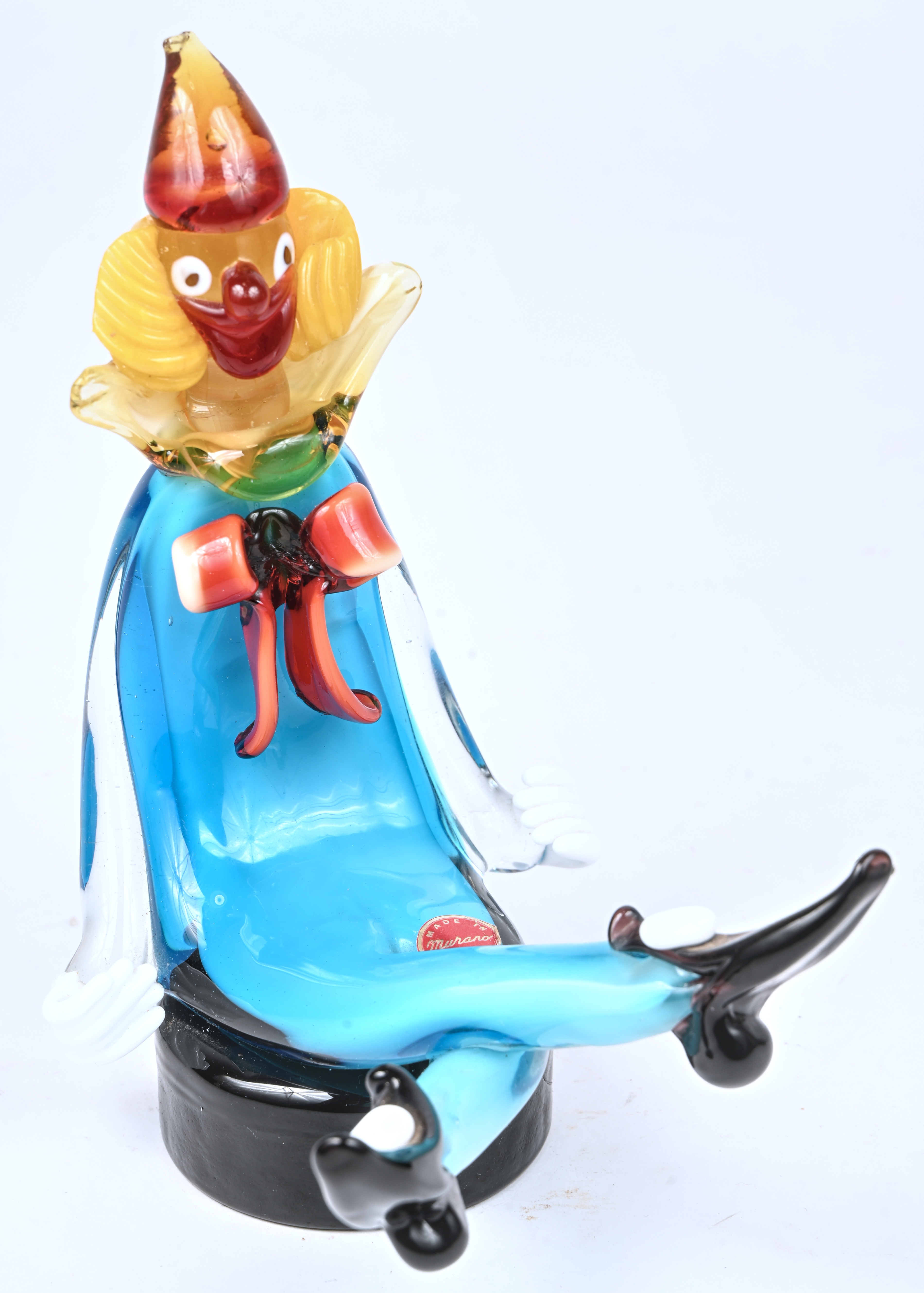 Een vintage Murano clown, puntje van de muts manco Een vintage Murano clown, puntje van de muts manco.