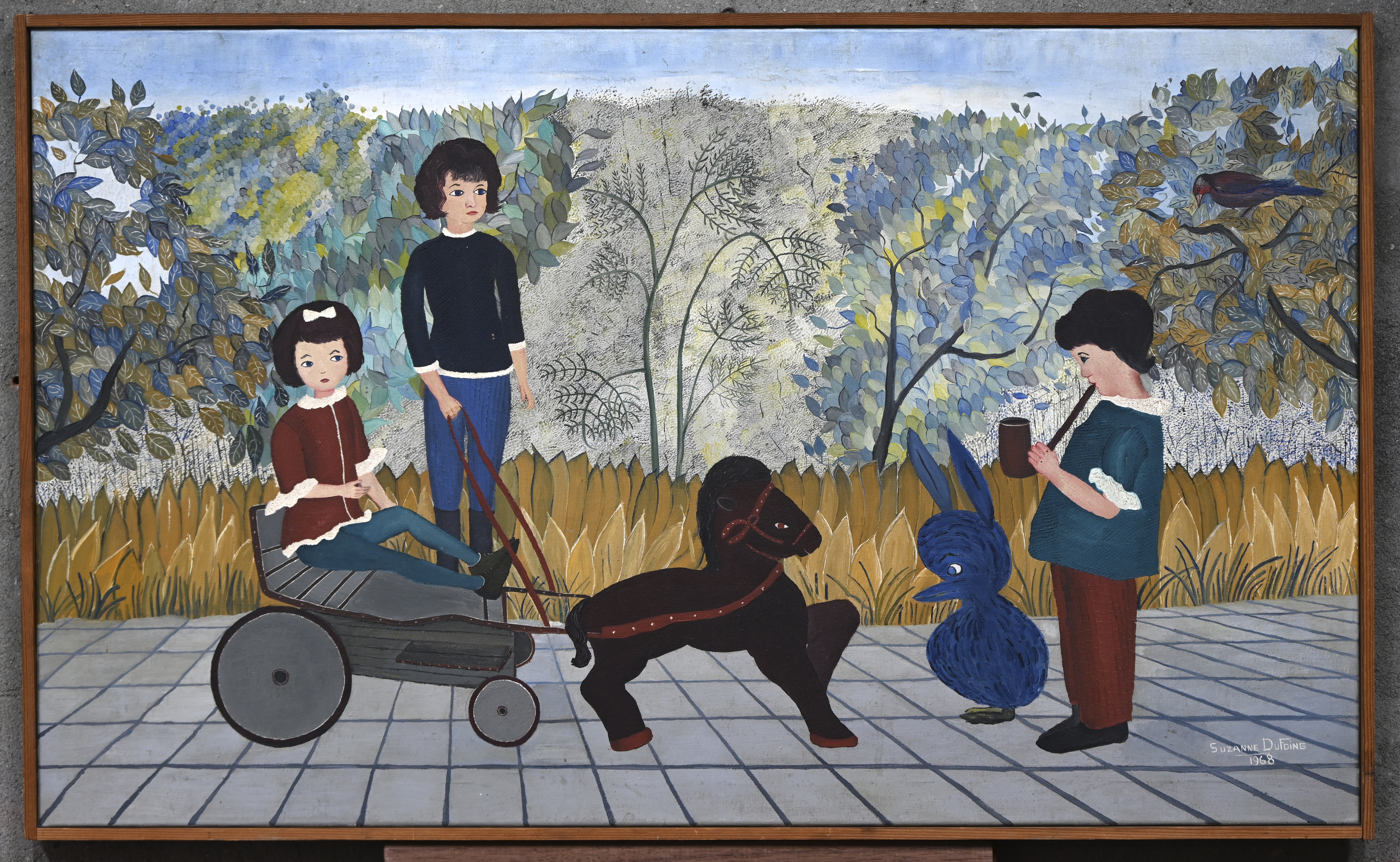 “Spelende kinderen”, een schilderij, olieverf op doek, gesigneerd en gedateerd 1968 “Spelende kinderen”, een schilderij, olieverf op doek, gesigneerd en gedateerd 1968.