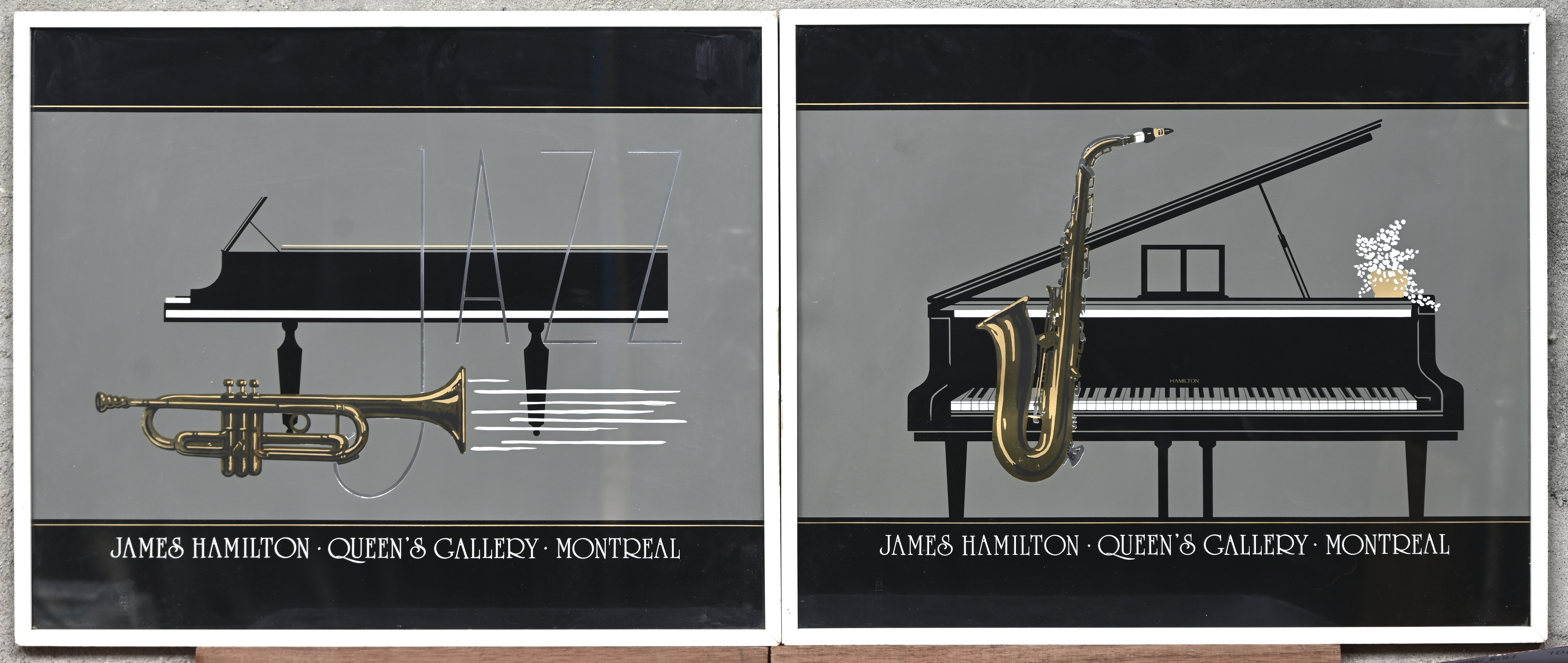 Een paar serigrafieën ontworpen door James Hamilton - Top Art Milano - Jazz Series - 1980s Een paar serigrafieën ontworpen door James Hamilton - Top Art Milano - Jazz Series - 1980s.