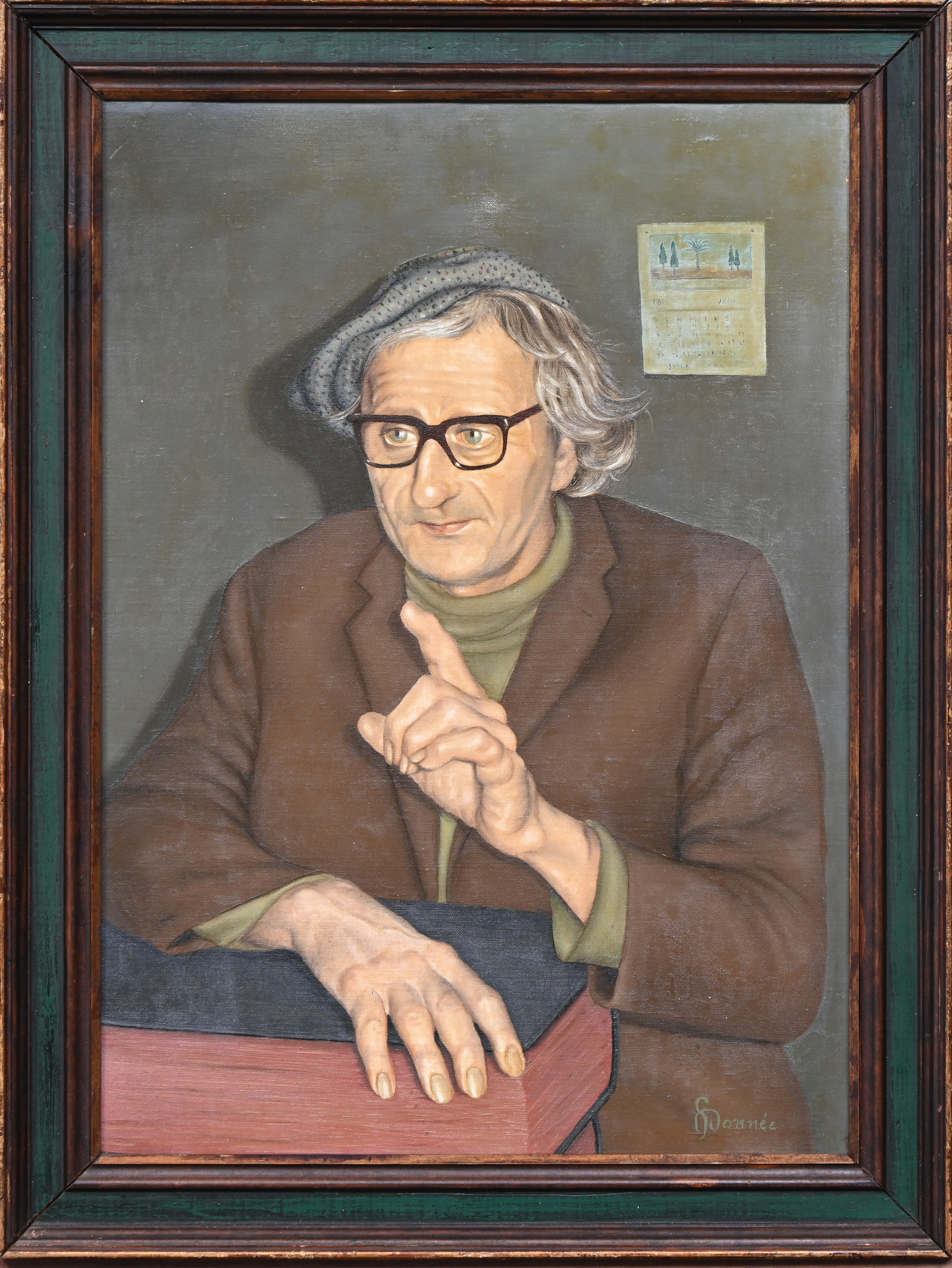 “Portret van een erudiet man”, een schilderij, olieverf op doek, gesigneerd Donnée “Portret van een erudiet man”, een schilderij, olieverf op doek, gesigneerd Donnée.