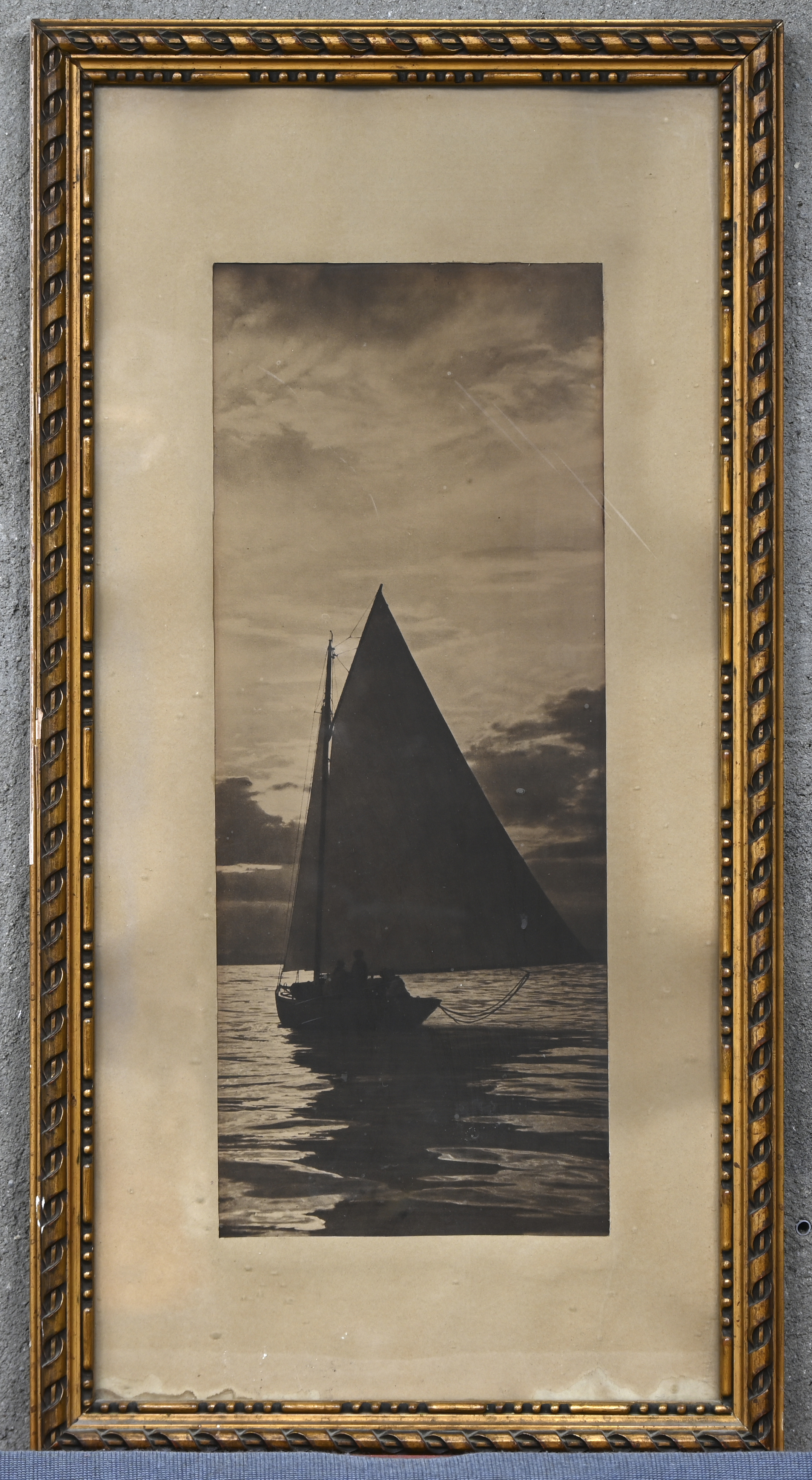 ‘Zeilboot’, een vintage foto in kader ‘Zeilboot’, een vintage foto in kader.