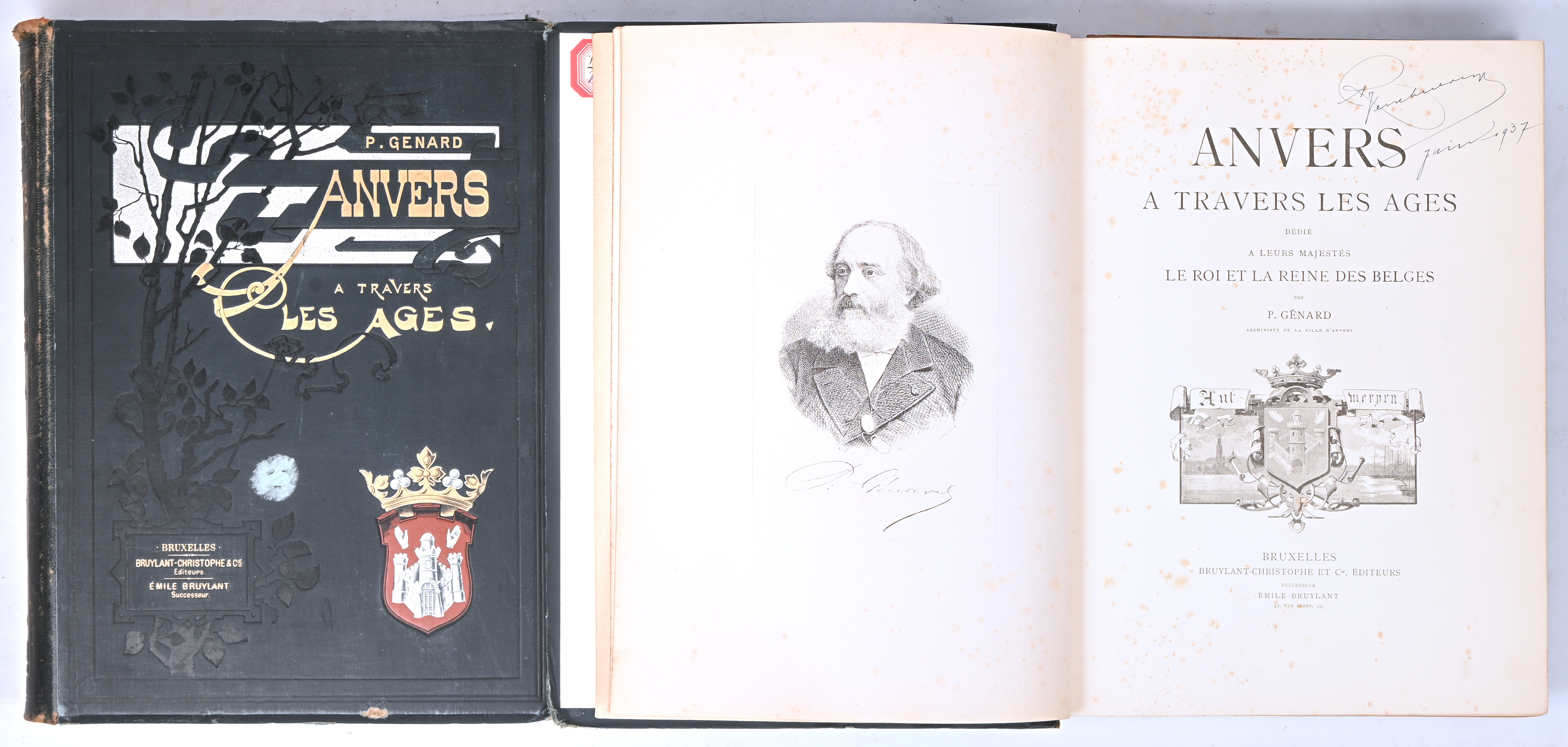 ‘Anvers a travers les ages’, P. Genard, archiviste de la ville d’Anvers. Uitgegeven eind 19e eeuw door Bruylant-Christophe & Cie, Bruxelles ‘Anvers a travers les ages’, P. Genard, archiviste de la ville d’Anvers. Uitgegeven eind 19e eeuw door Bruylant-Christophe & Cie, Bruxelles.