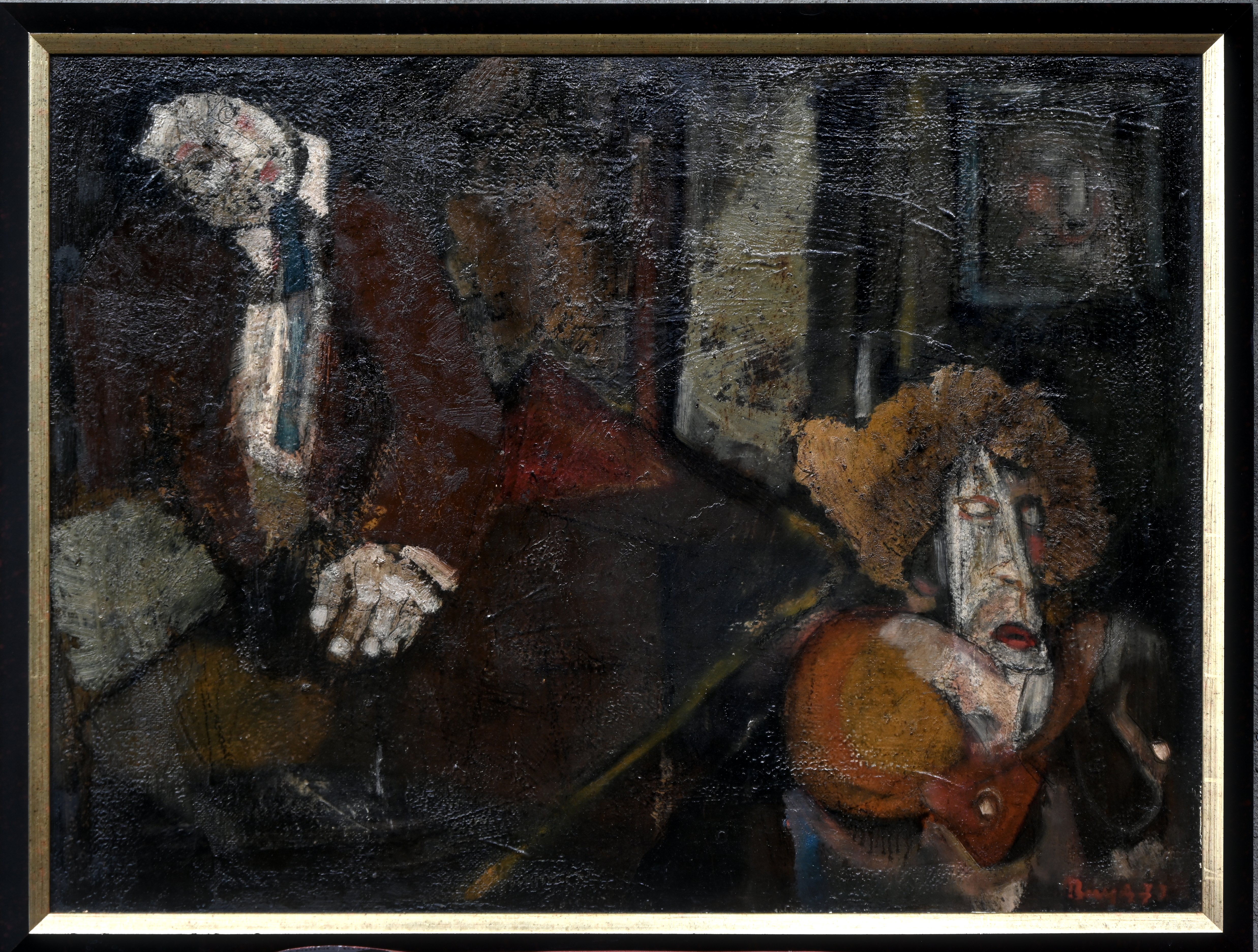 ‘In het bordeel’, olieverf op paneel. Getekend Buyck ‘In het bordeel’, olieverf op paneel. Getekend Buyck.