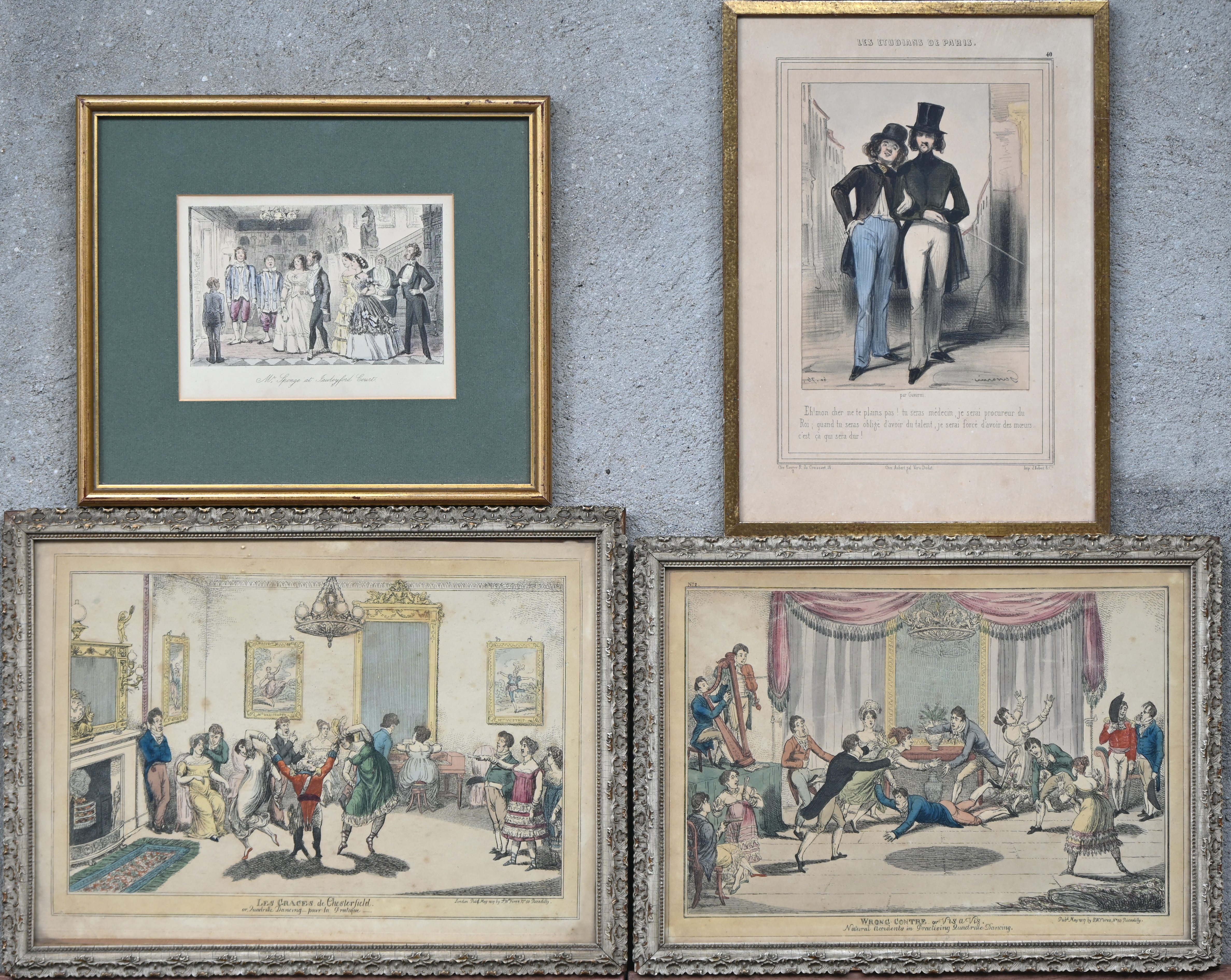 Een lot van 4 spotprenten, Eind 19de, begin 20ste eeuw Een lot van 4 spotprenten, Eind 19de, begin 20ste eeuw.