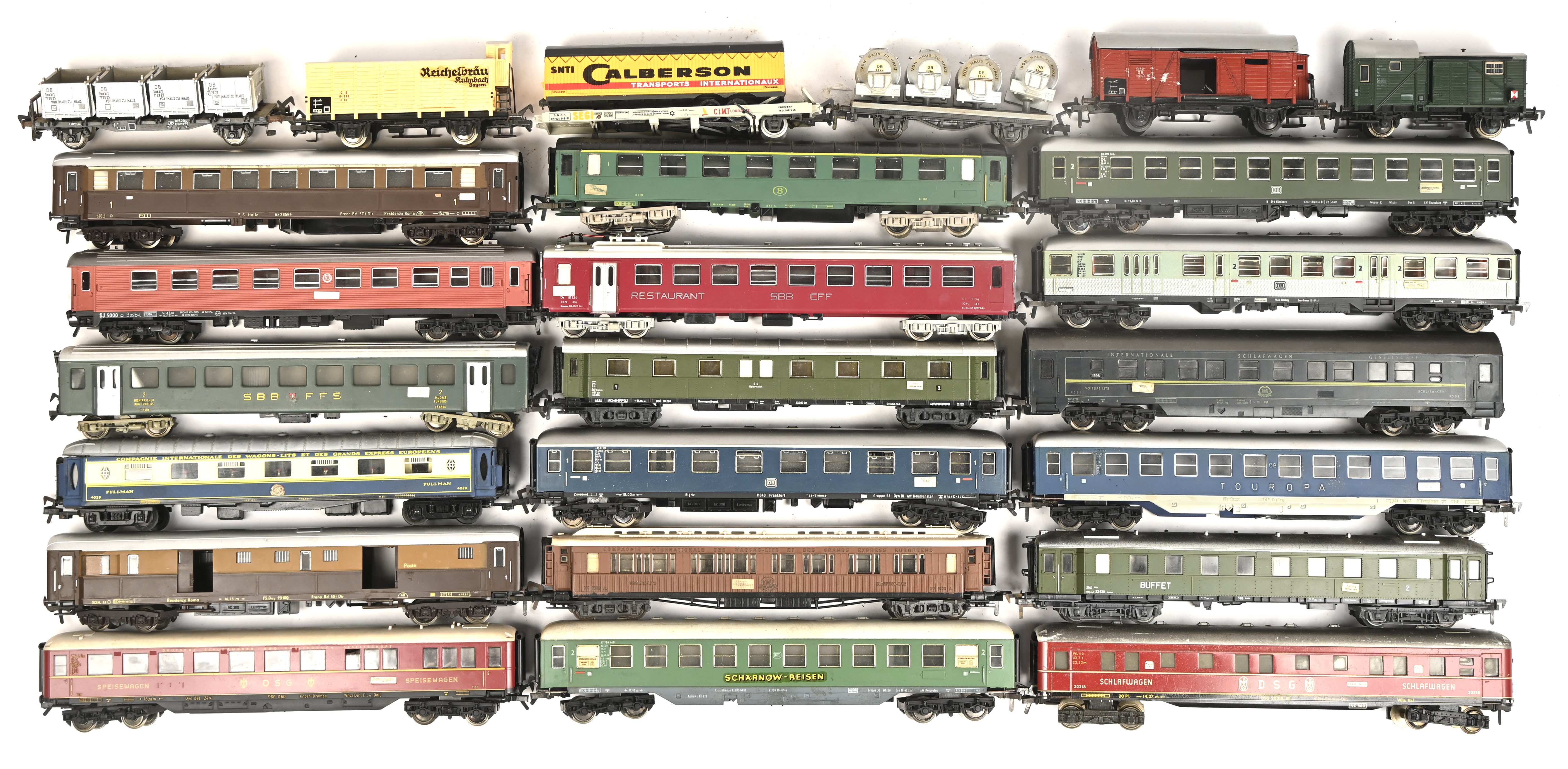 24 HO wagons voor personen en goederen, Fleischmann 24 HO wagons voor personen en goederen, Fleischmann.