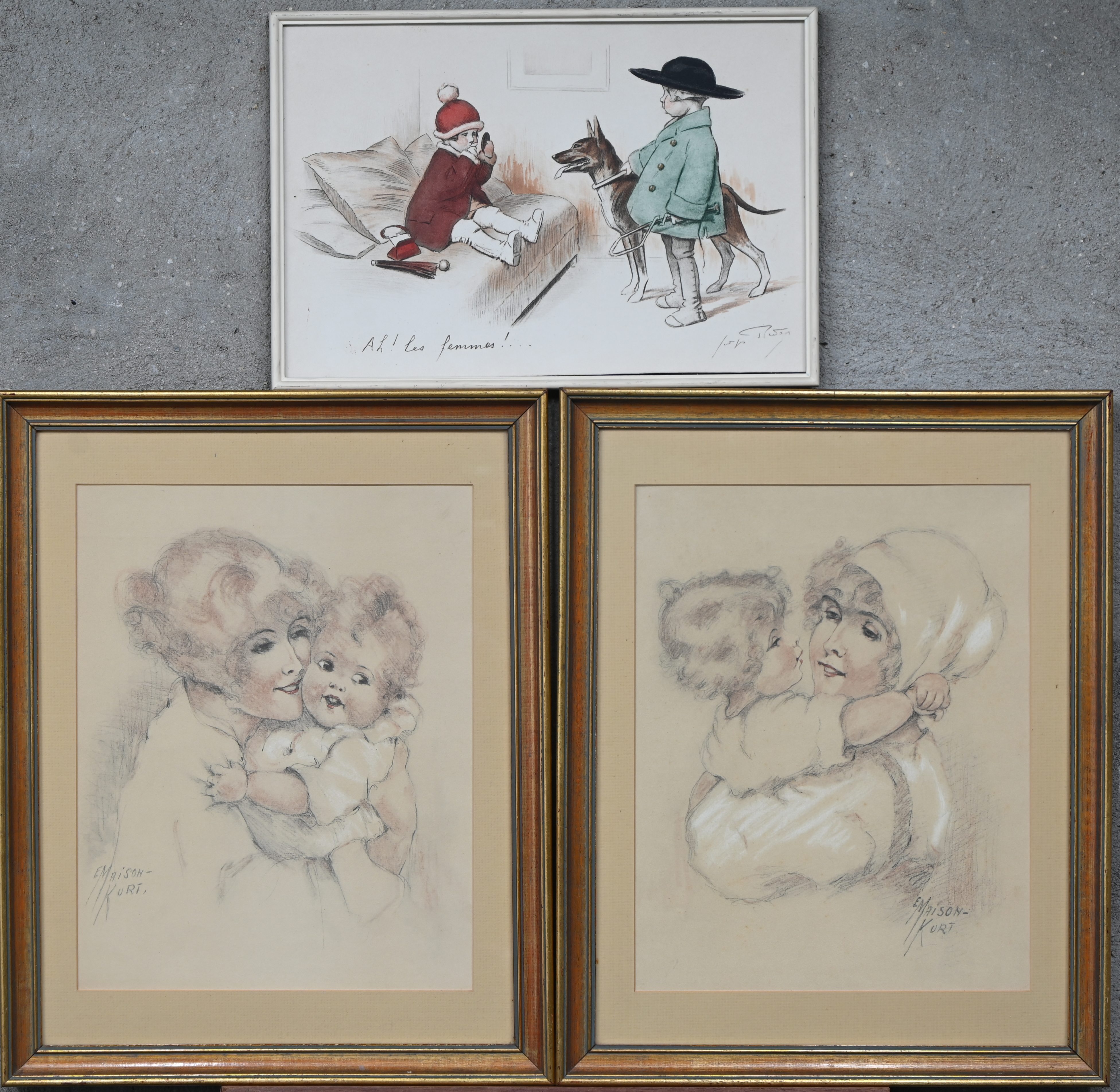 Een lot van 3 kaders, gedrukte reproducties Een lot van 3 kaders, gedrukte reproducties.