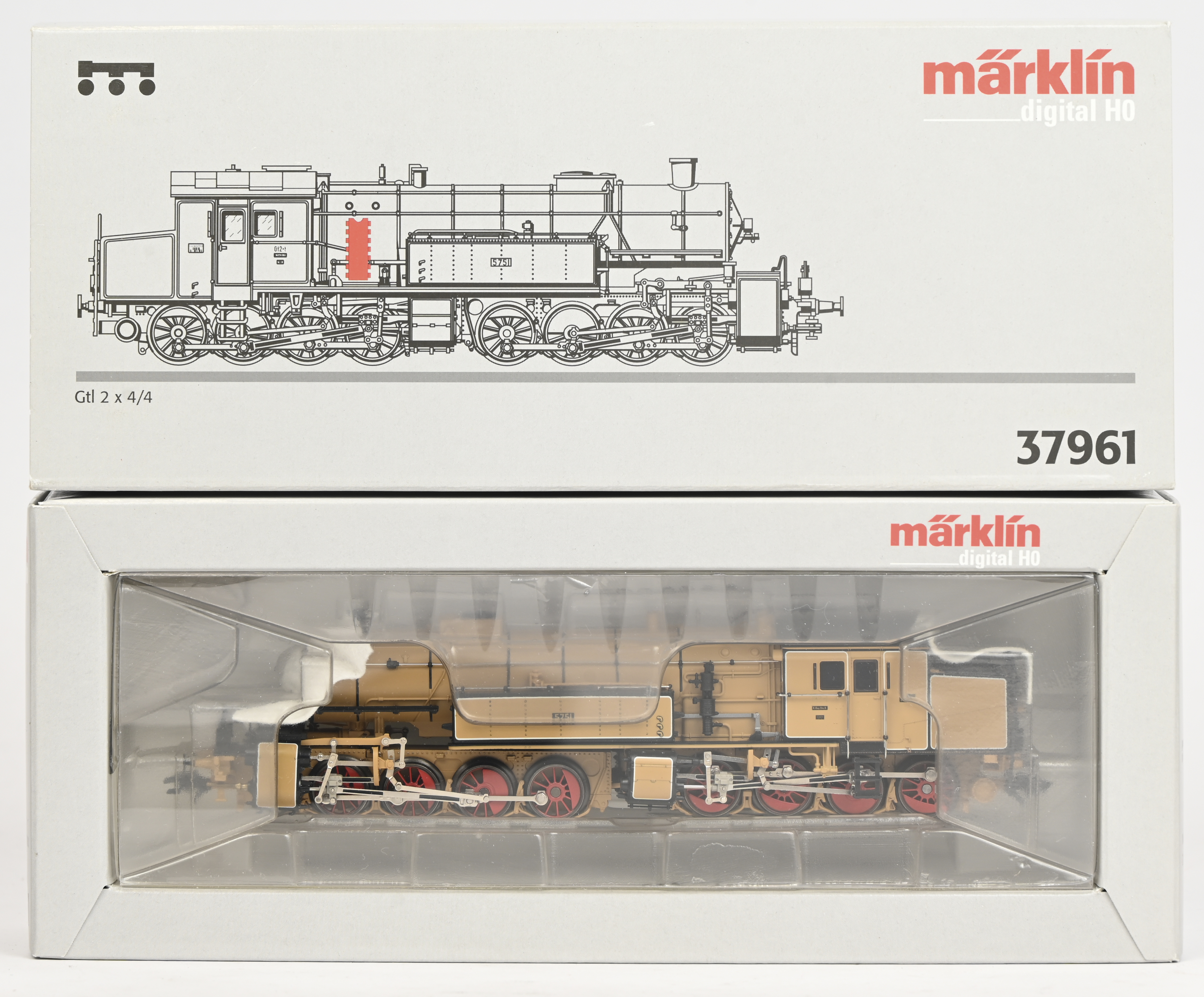 Märklin 37961 H0 Stoomlocomotief Gtl 2 x 4/4 'Mallet' van de K.Bay.Sts.B. In OVP Märklin 37961 H0 Stoomlocomotief Gtl 2 x 4/4 'Mallet' van de K.Bay.Sts.B. In OVP.