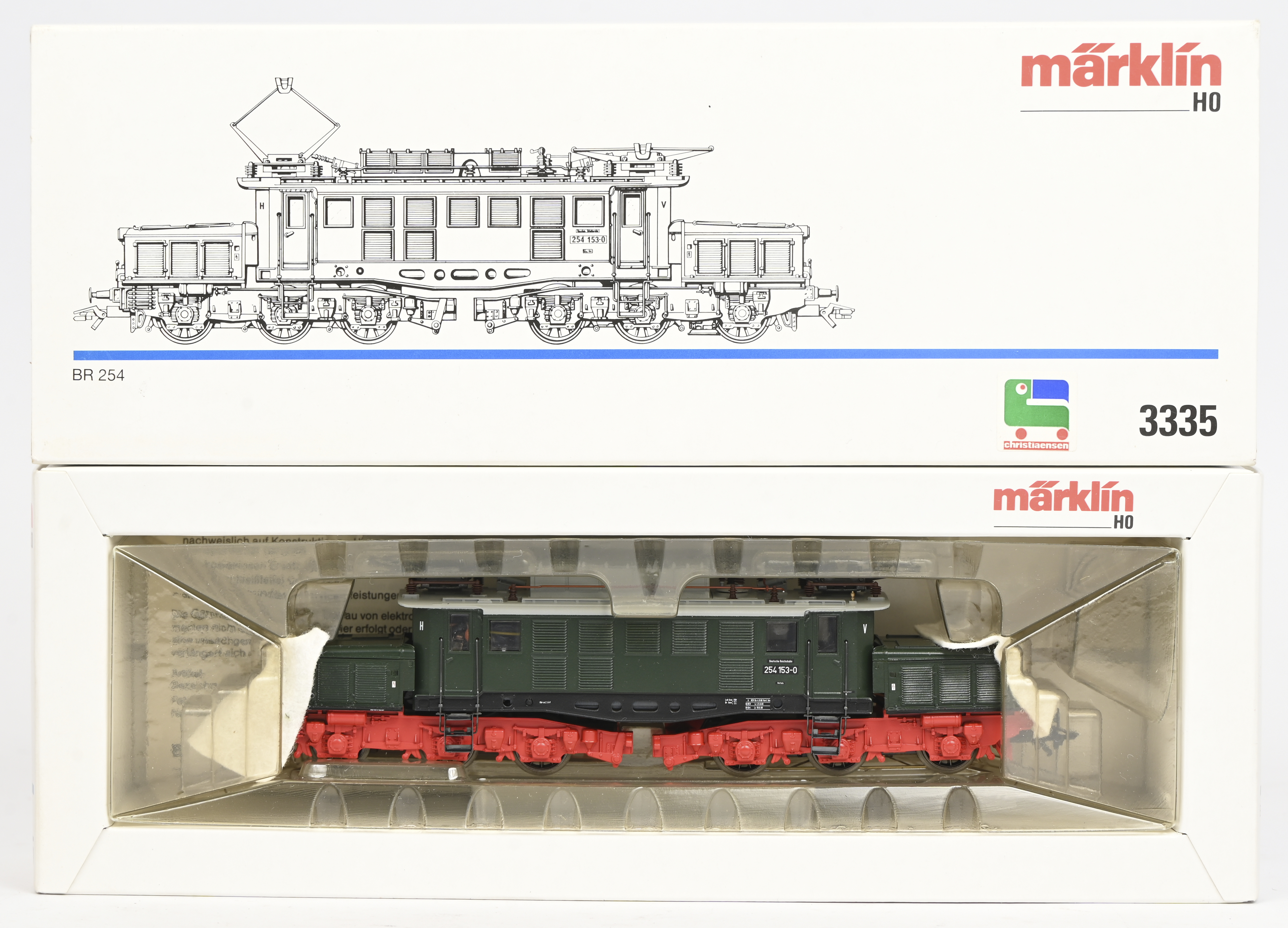 Märklin 3335 H0 Elektrische locomotief BR 254 'Duitse Krokodil' van de DR. In OVP Märklin 3335 H0 Elektrische locomotief BR 254 'Duitse Krokodil' van de DR. In OVP.