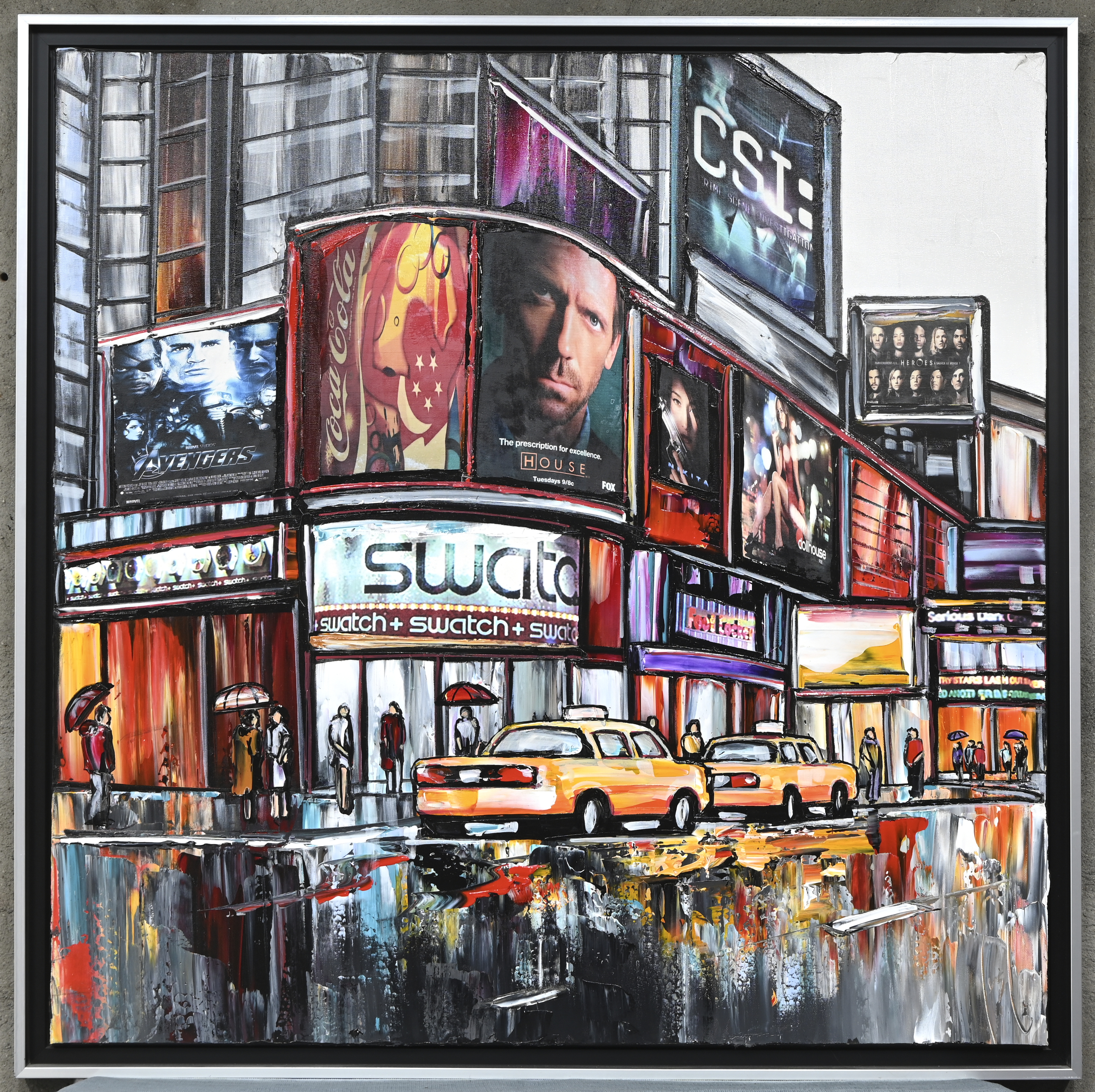 ‘New York’, mixed media op doek. Getekend ‘Lust’, met titel en naam op de rug ‘New York’, mixed media op doek. Getekend ‘Lust’, met titel en naam op de rug.