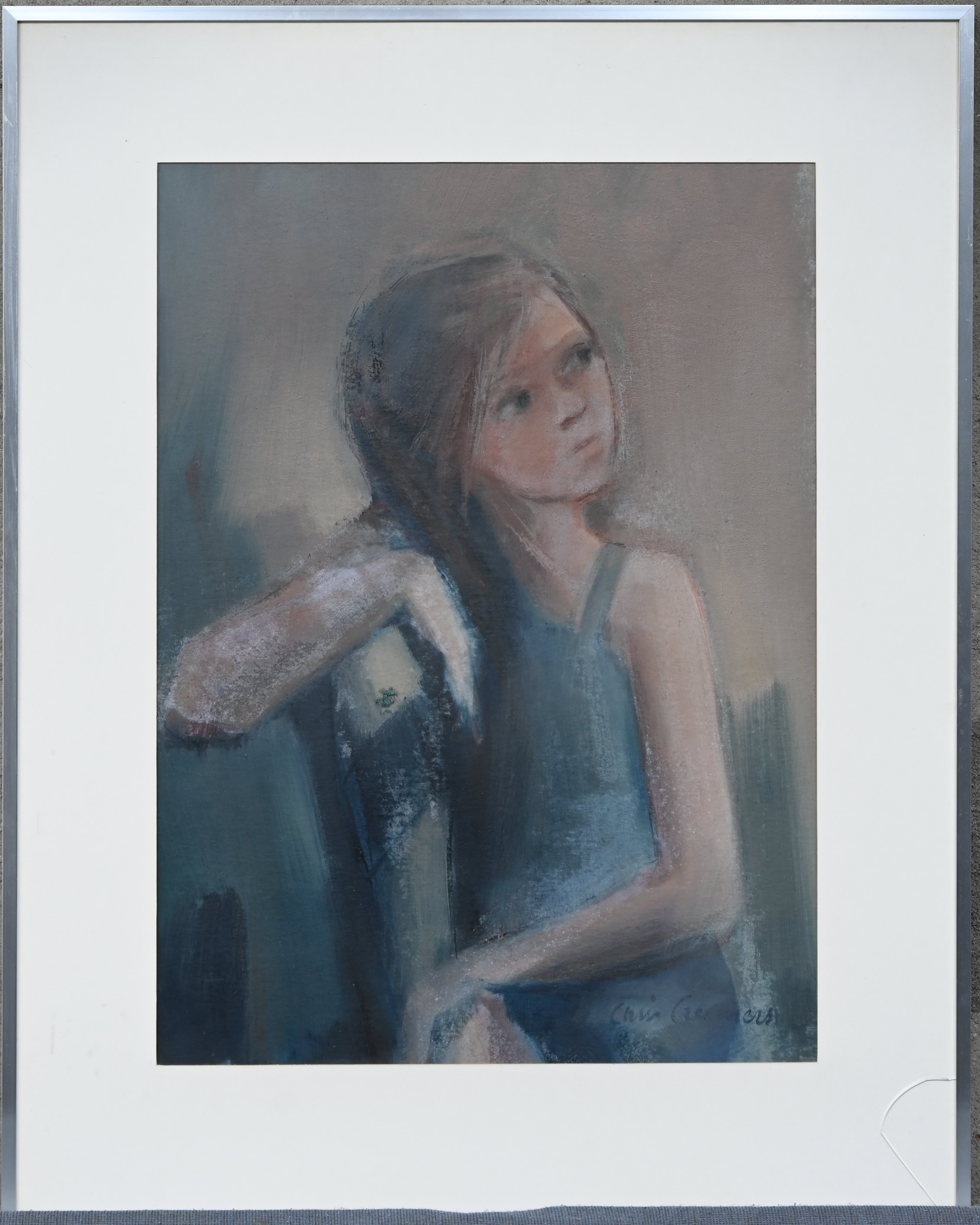 ‘Jong model’, gemengde techniek op papier. Getekend; Chris Creemers ‘Jong model’, gemengde techniek op papier. Getekend; Chris Creemers.