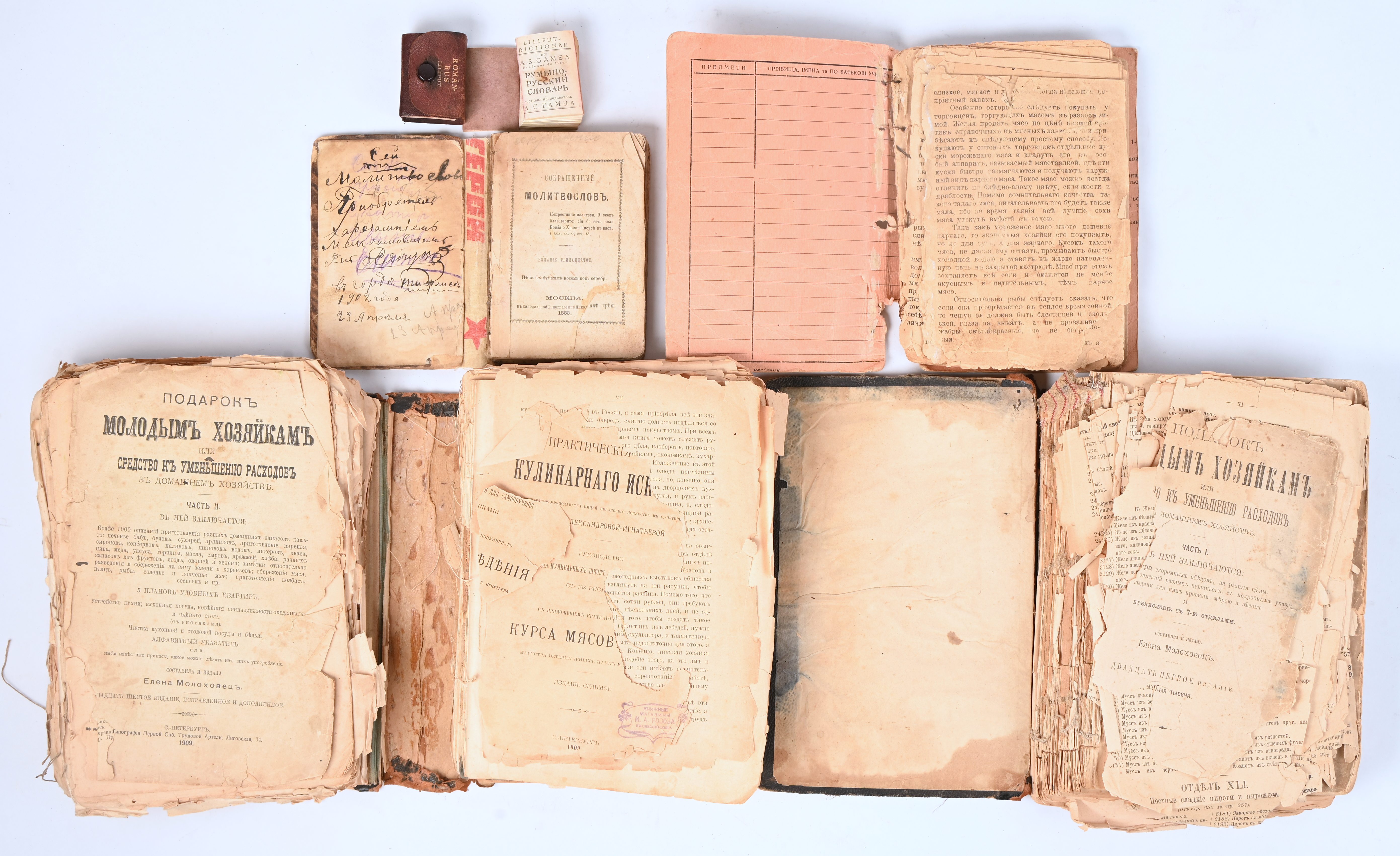 Een partij oude Russische boeken Een partij oude Russische boeken.