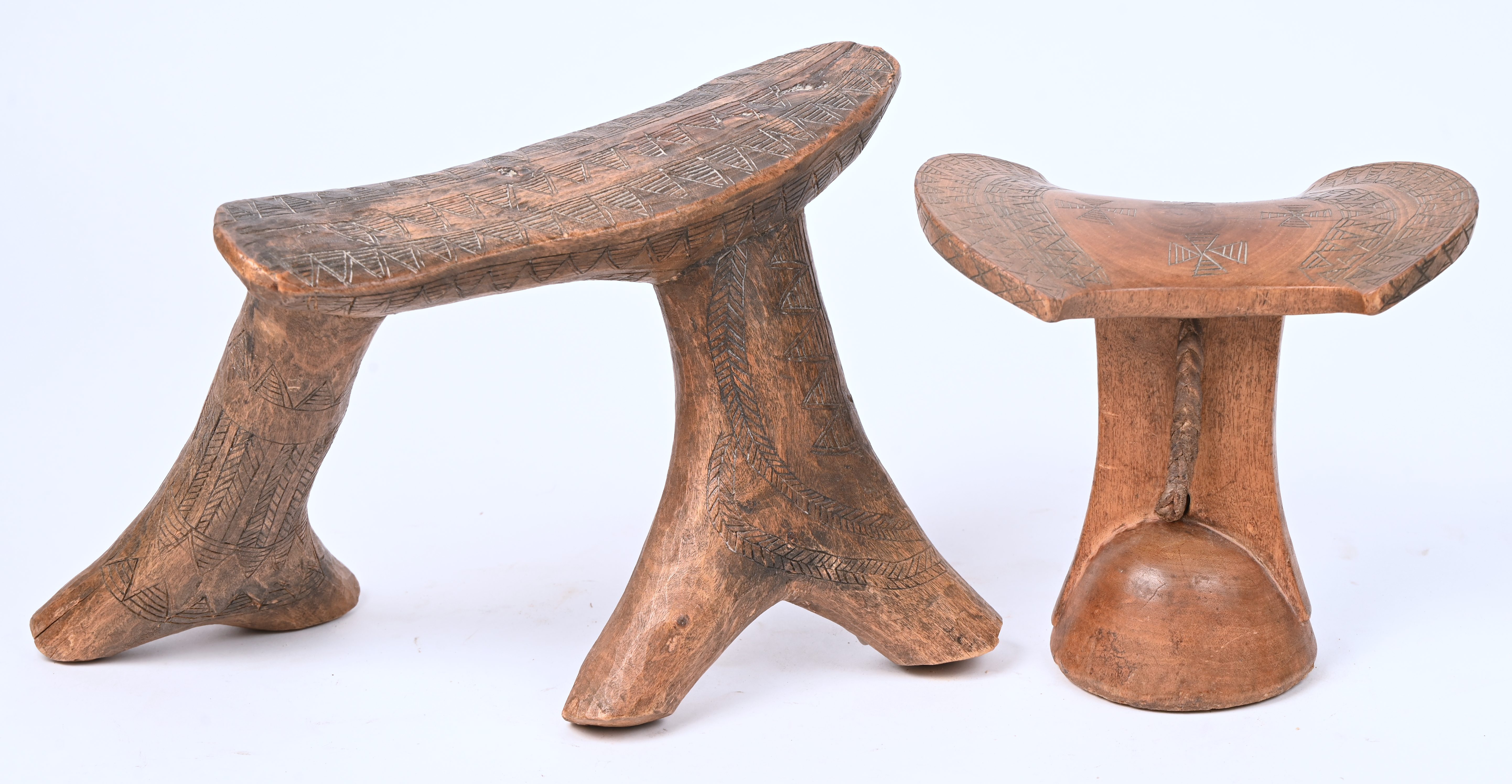 Twee Afrikaanse neksteunen Twee Afrikaanse neksteunen.