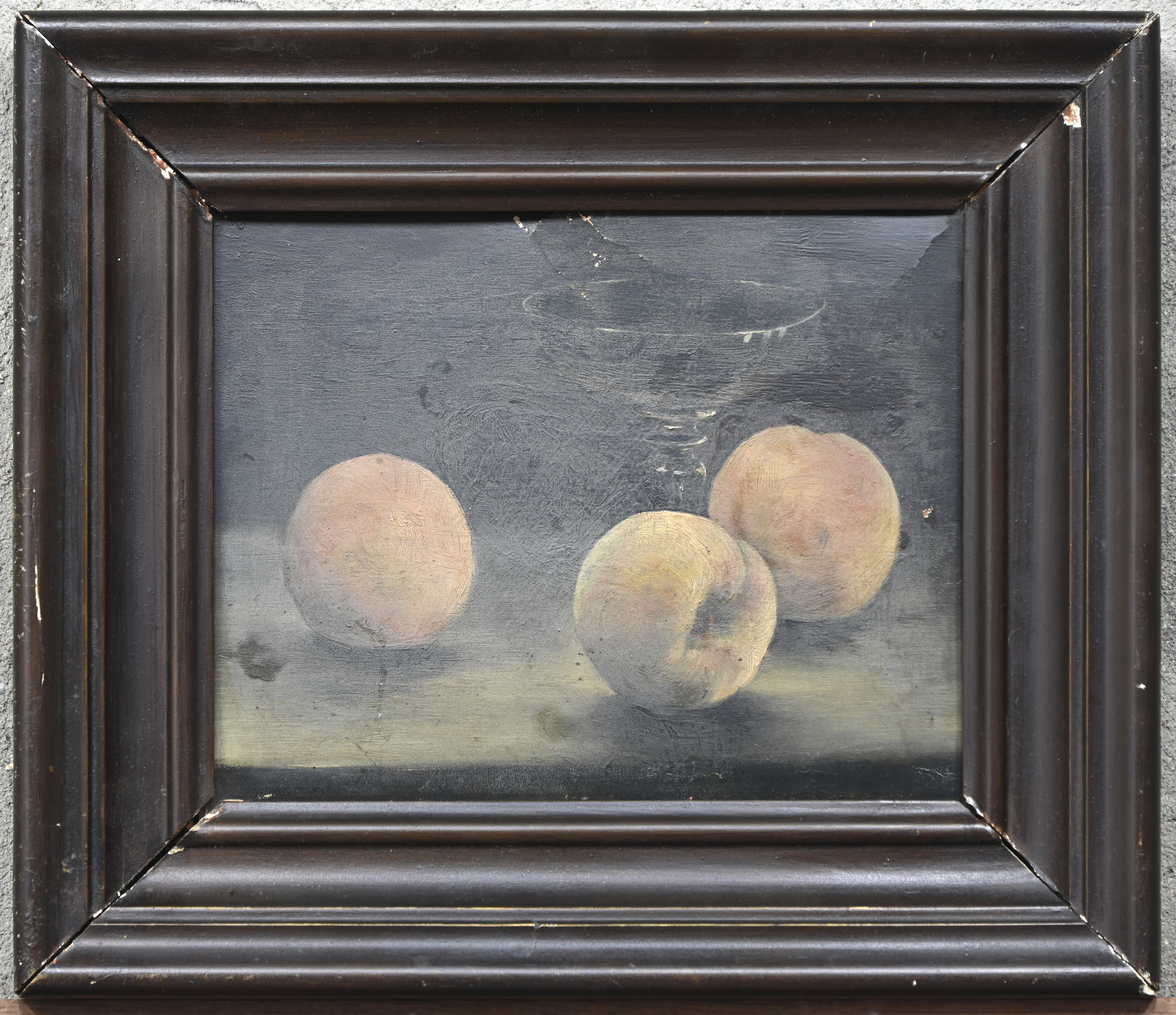 ‘Stilleven met abrikozen’, olieverf op paneel. Een impressionistisch werkje getekend Fantin ‘71 ‘Stilleven met abrikozen’, olieverf op paneel. Een impressionistisch werkje getekend Fantin ‘71.