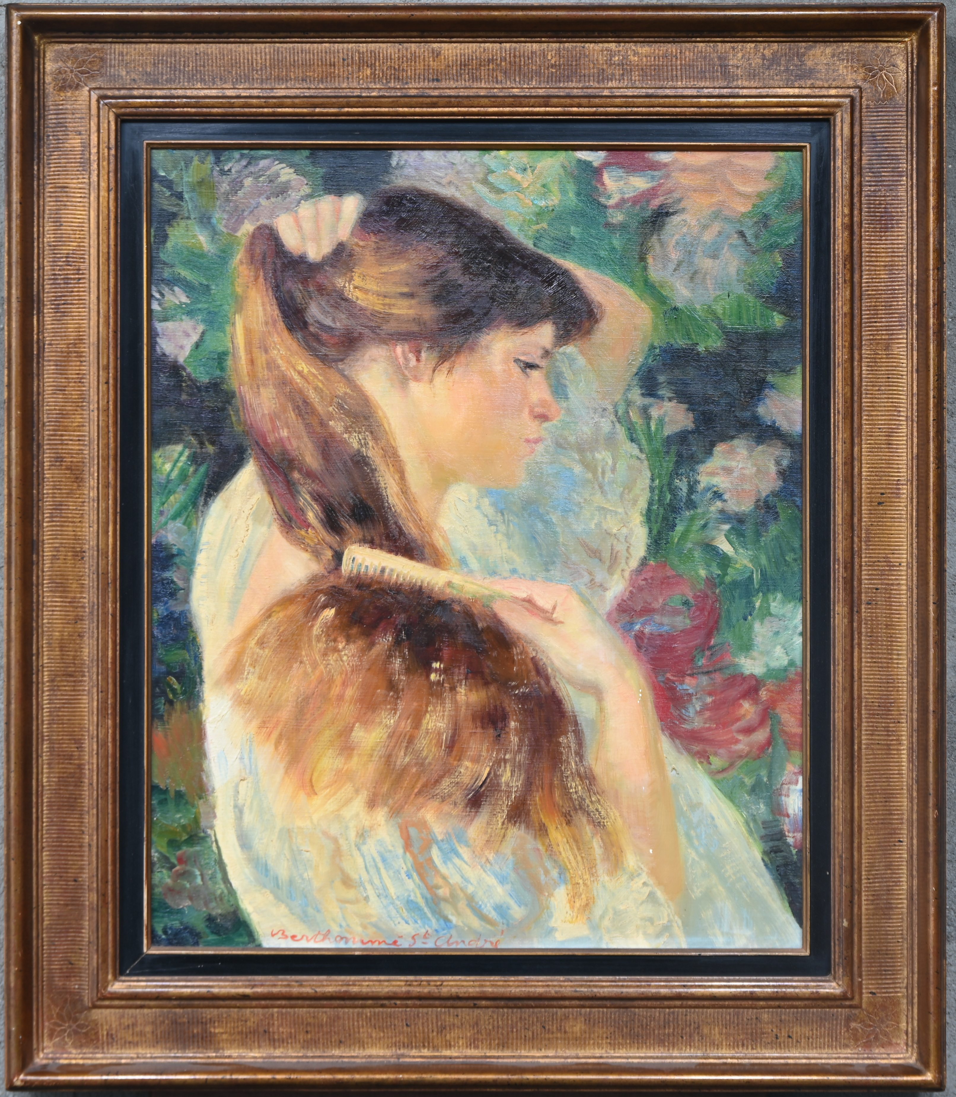 ‘Portret van een jonge vrouw’, een olieverfschilderij opdoek. Gesigneerd. Minieme verfschade ‘Portret van een jonge vrouw’, een olieverfschilderij opdoek. Gesigneerd. Minieme verfschade.