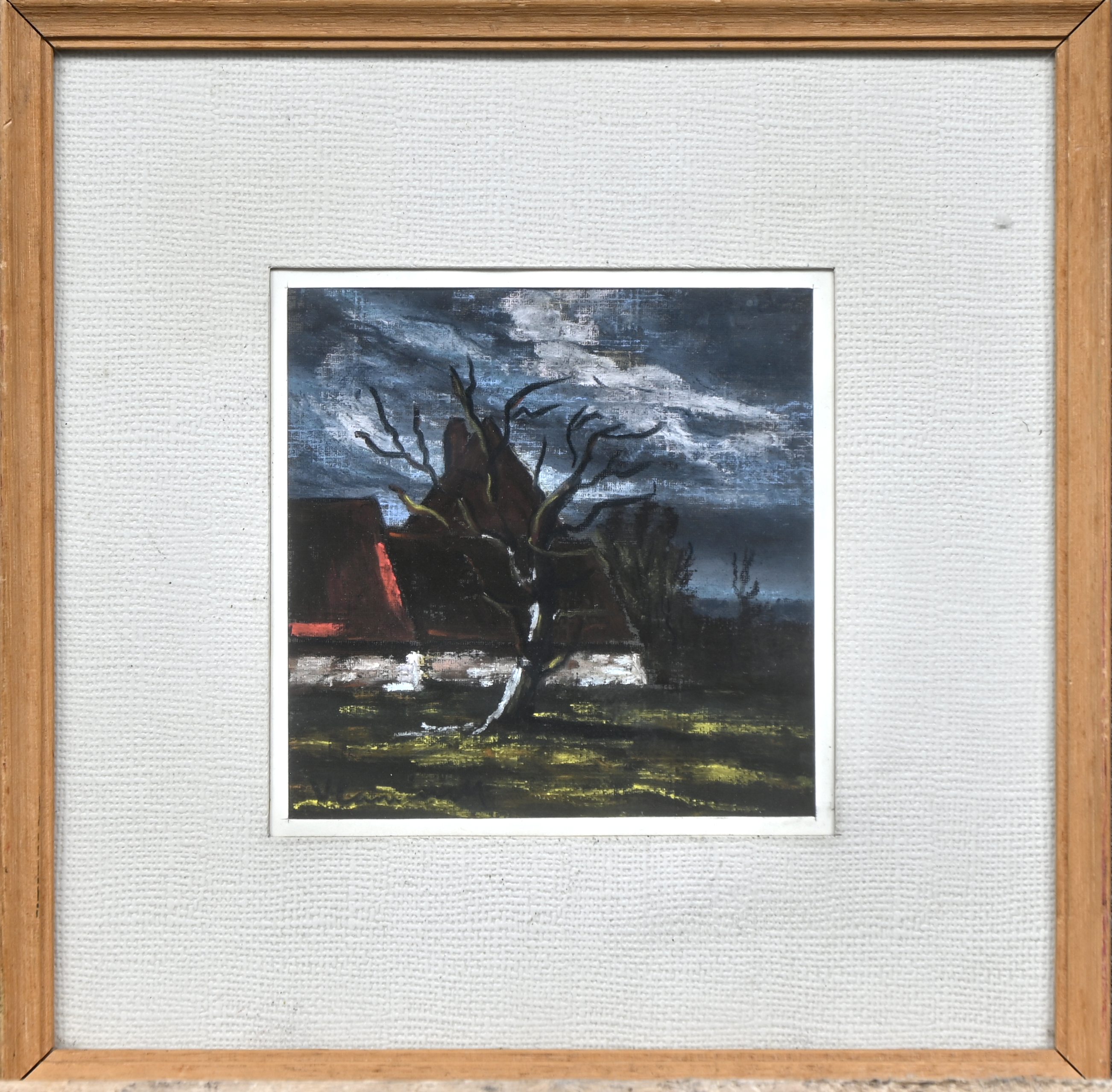 ‘Landschap met hoeve’, gemengde techniek op papier. Getekend linksonder: ‘Vlaminck’ ‘Landschap met hoeve’, gemengde techniek op papier. Getekend linksonder: ‘Vlaminck’.