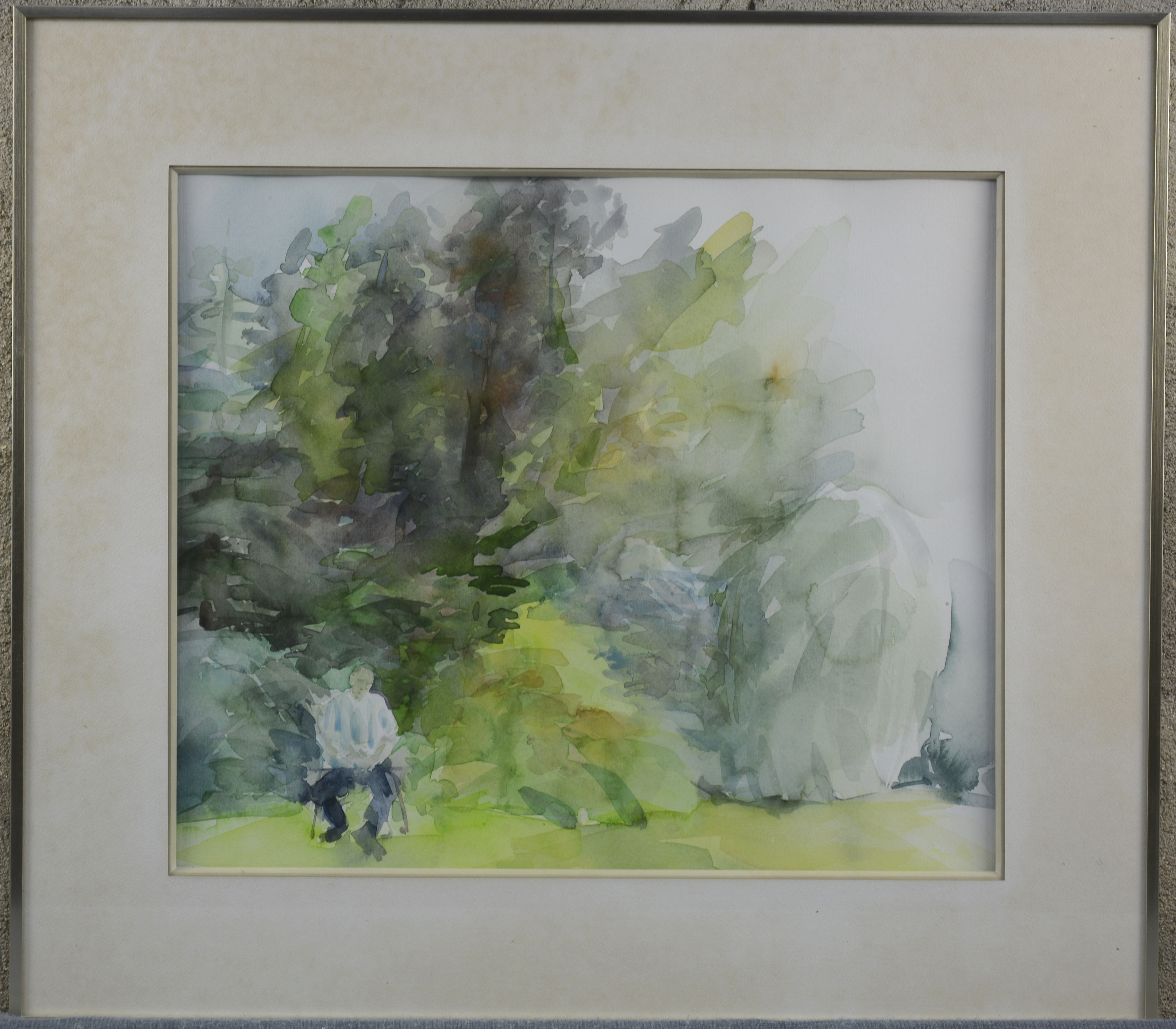 “Man in het groen”. Aquarel op papier. Zonder signatuur “Man in het groen”. Aquarel op papier. Zonder signatuur.