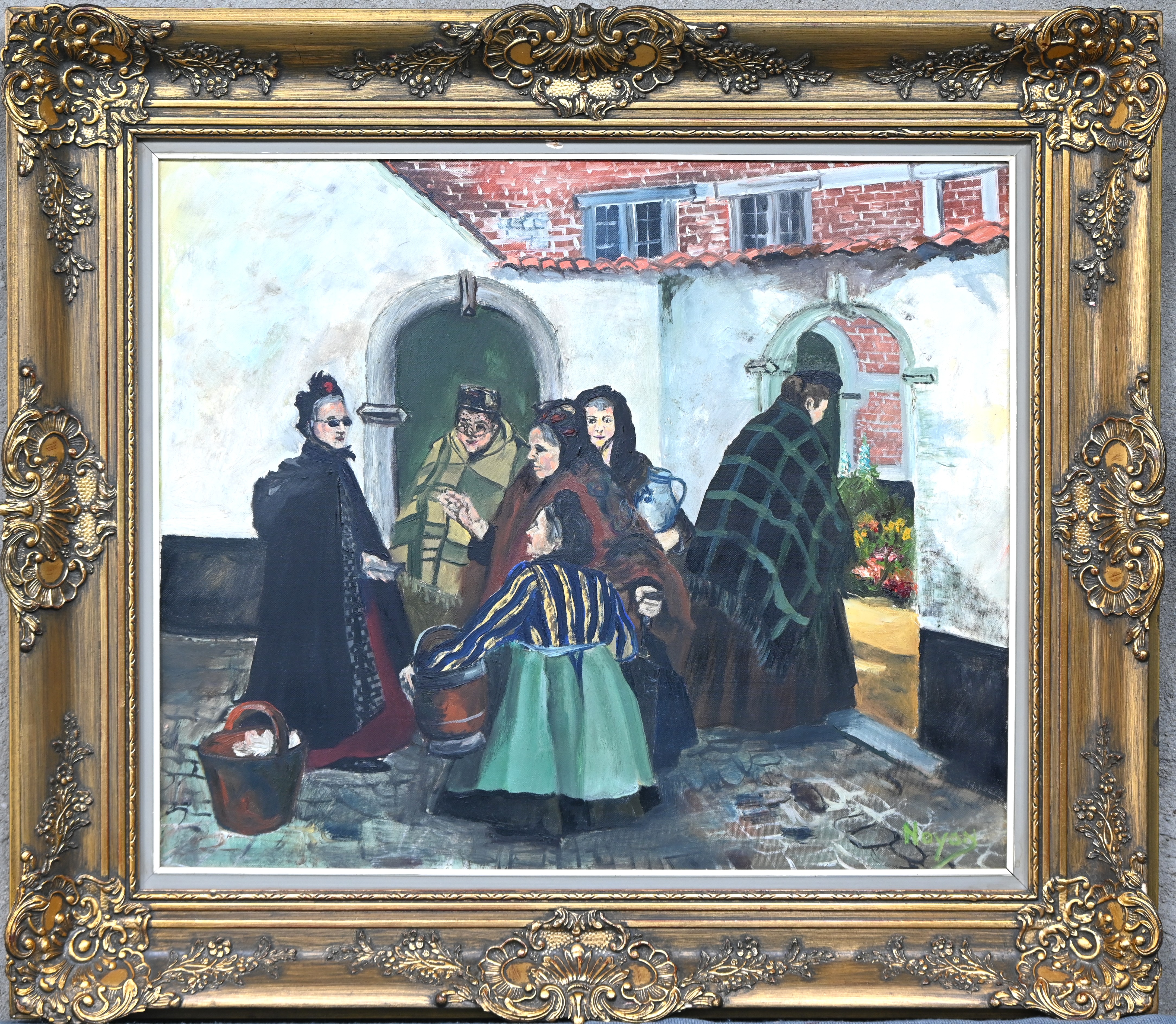 “De Klappeien te Lier”. Een schilderij, olieverf op doek. Onderaan gesigneerd. Naar Opsomer “De Klappeien te Lier”. Een schilderij, olieverf op doek. Onderaan gesigneerd. Naar Opsomer.