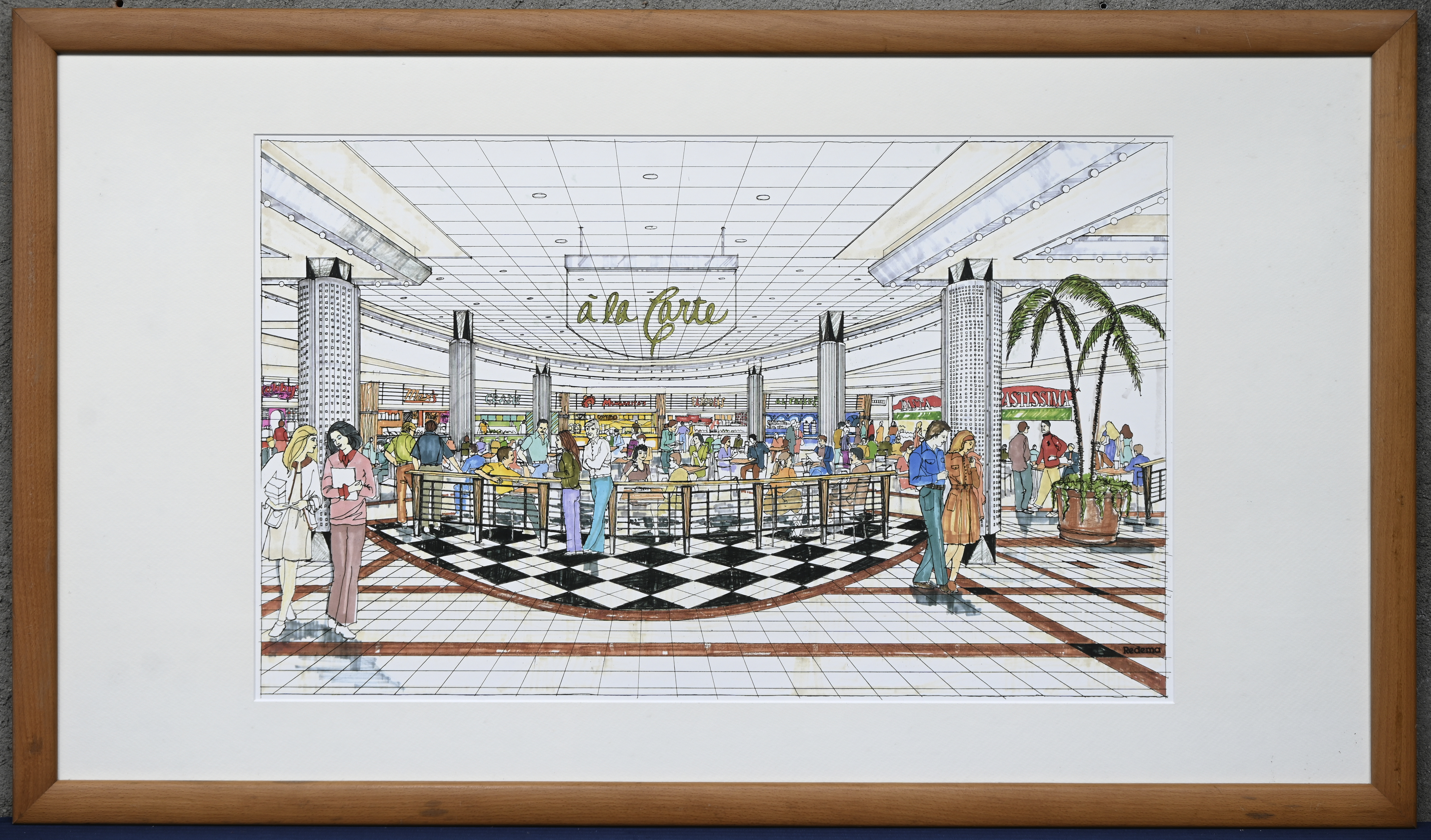 “A la carte”. Een tekening, gemengde techniek op papier. Onder aan gemerkt “Redema” en gesigneerd vermoedelijk “Spookman ‘98” “A la carte”. Een tekening, gemengde techniek op papier. Onder aan gemerkt “Redema” en gesigneerd vermoedelijk “Spookman ‘98”.