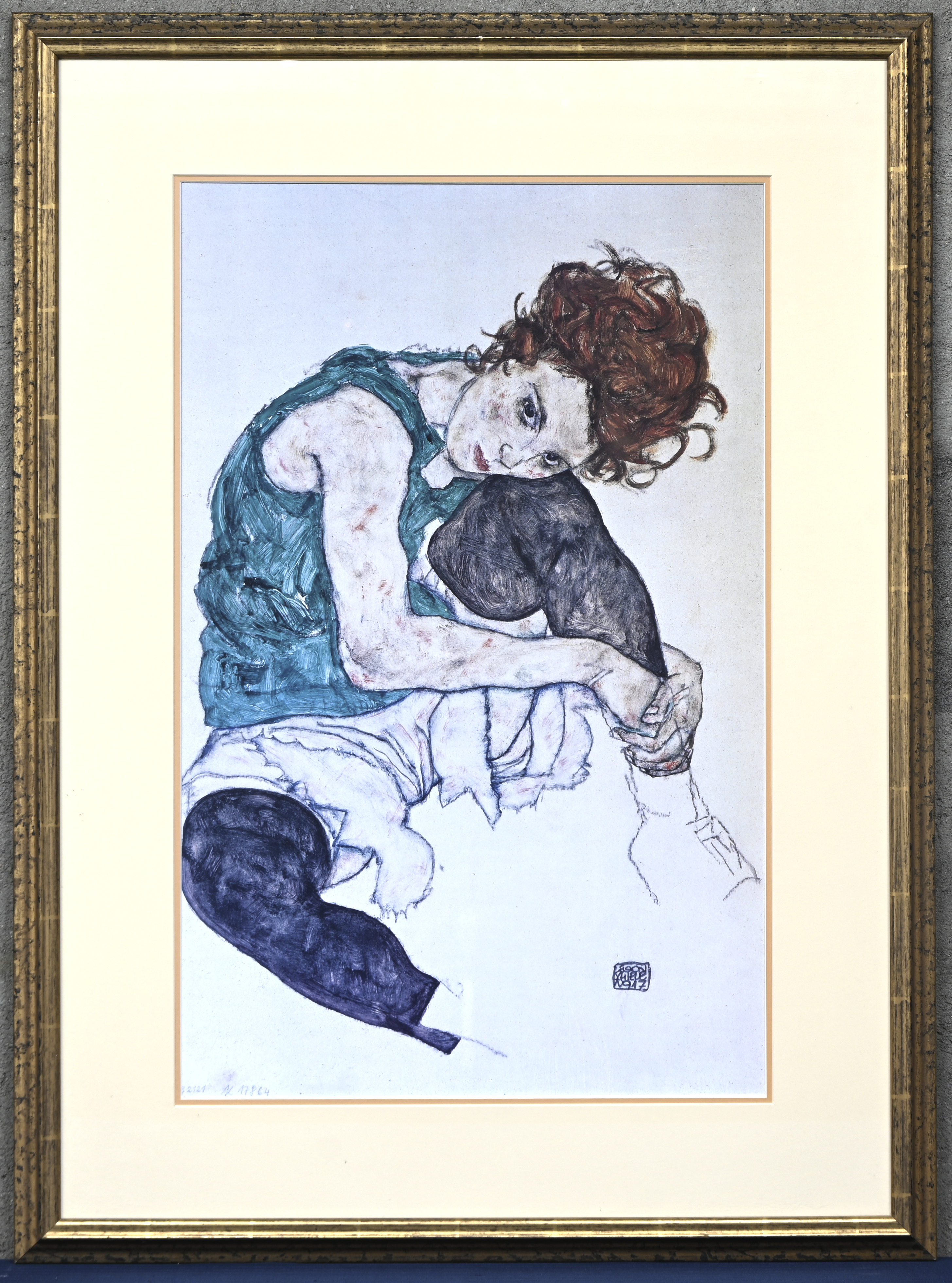 Ingekaderde poster naar het werk van Egon Schiele Ingekaderde poster naar het werk van Egon Schiele.