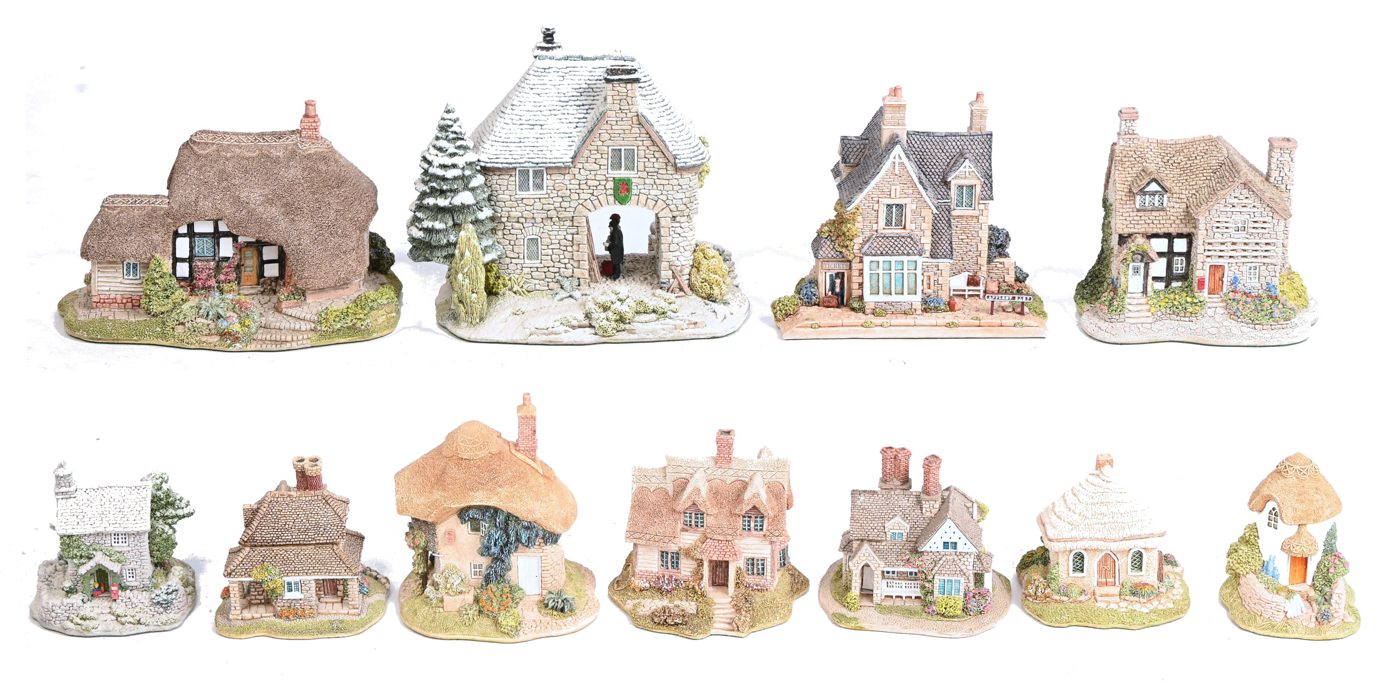 Elf verschillende ‘Lilliput Lane’ huisjes. Zonder OVP Elf verschillende ‘Lilliput Lane’ huisjes. Zonder OVP.