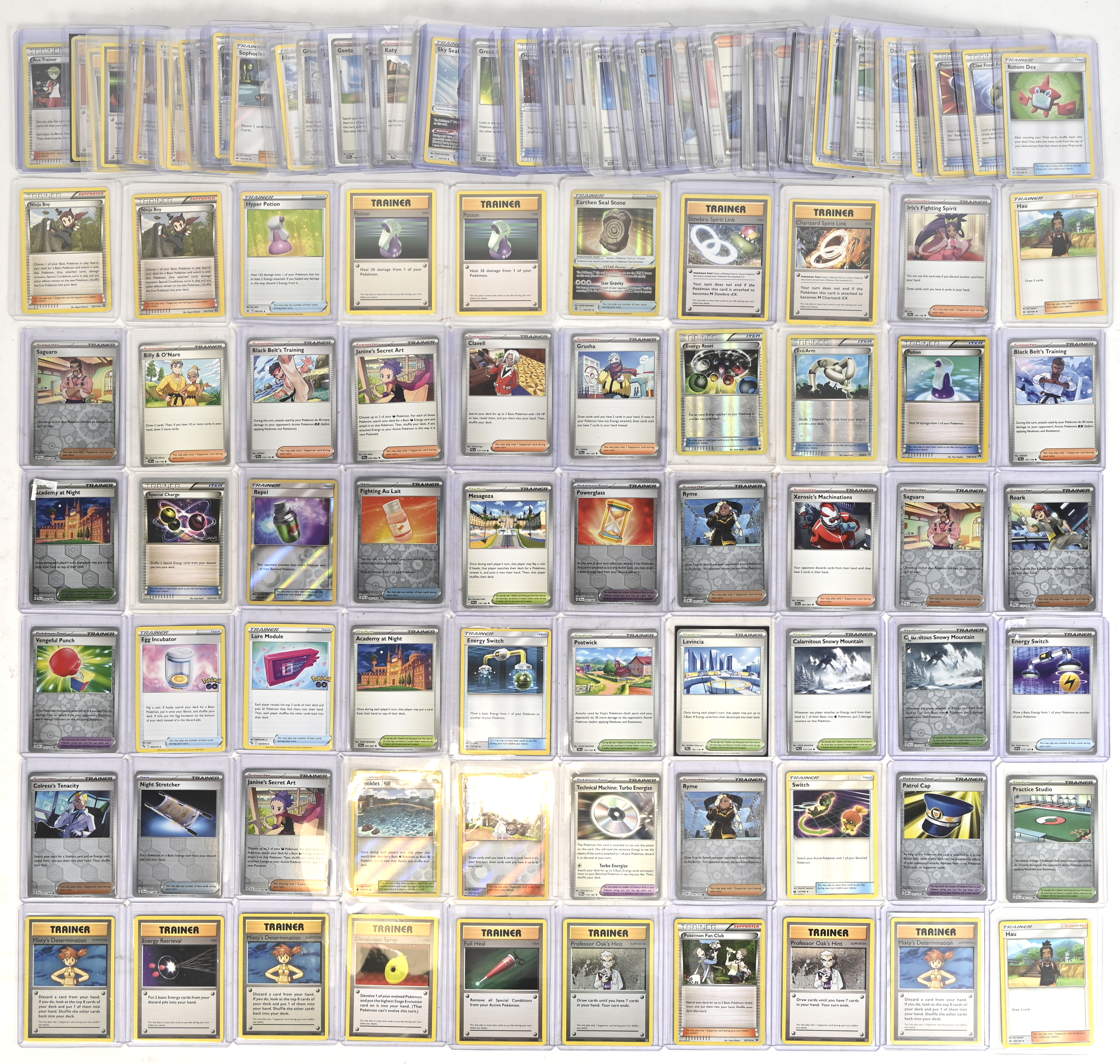 Pokémon: Een lot van +-120 trainer en supporter kaarten van verschillende sets Pokémon: Een lot van +-120 trainer en supporter kaarten van verschillende sets.