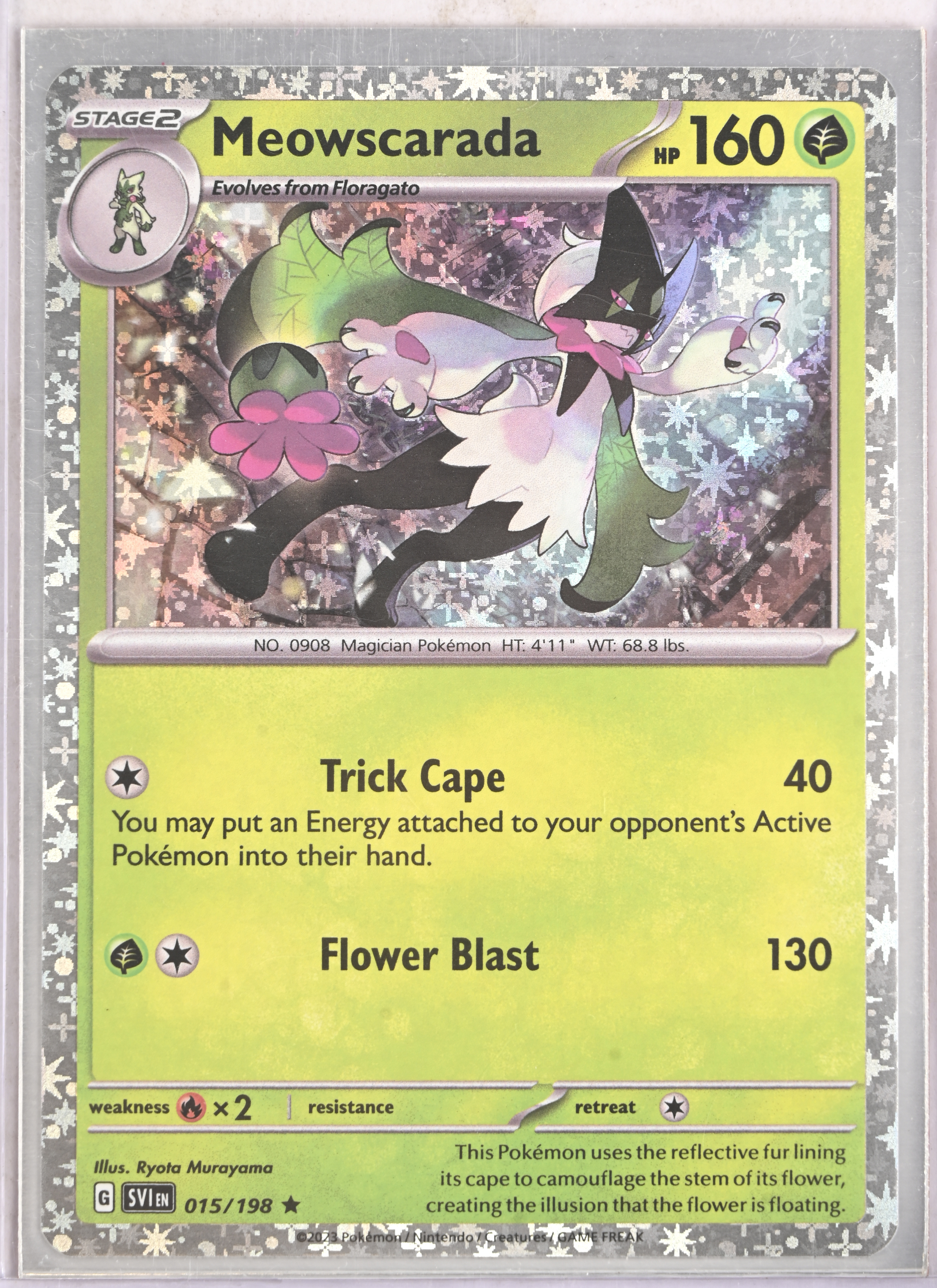 Meowscarada - 015/198 (Sparkle Holo) - Miscellaneous Cards & Products (MCAP) Near Mint Meowscarada - 015/198 (Sparkle Holo) - Miscellaneous Cards & Products (MCAP) Near Mint.