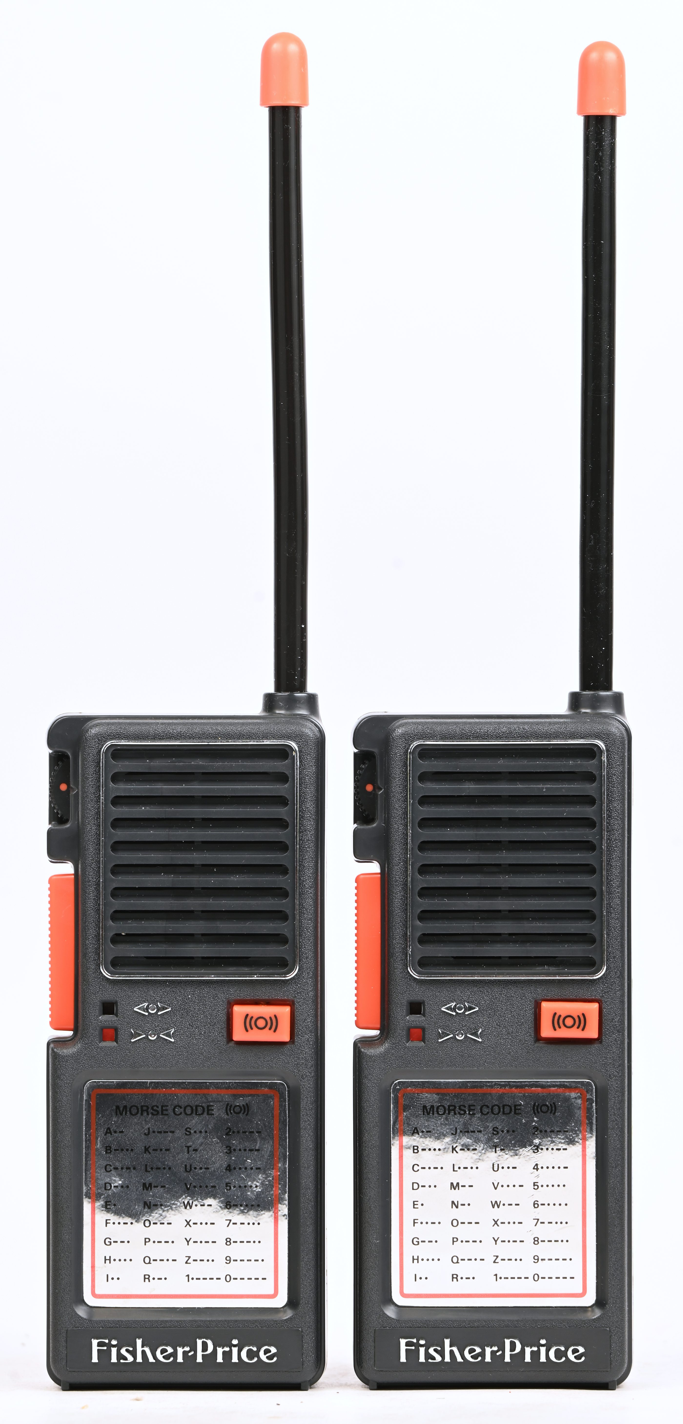 Een vintage set fisher price walkie talkies, 1983 Een vintage set fisher price walkie talkies, 1983.