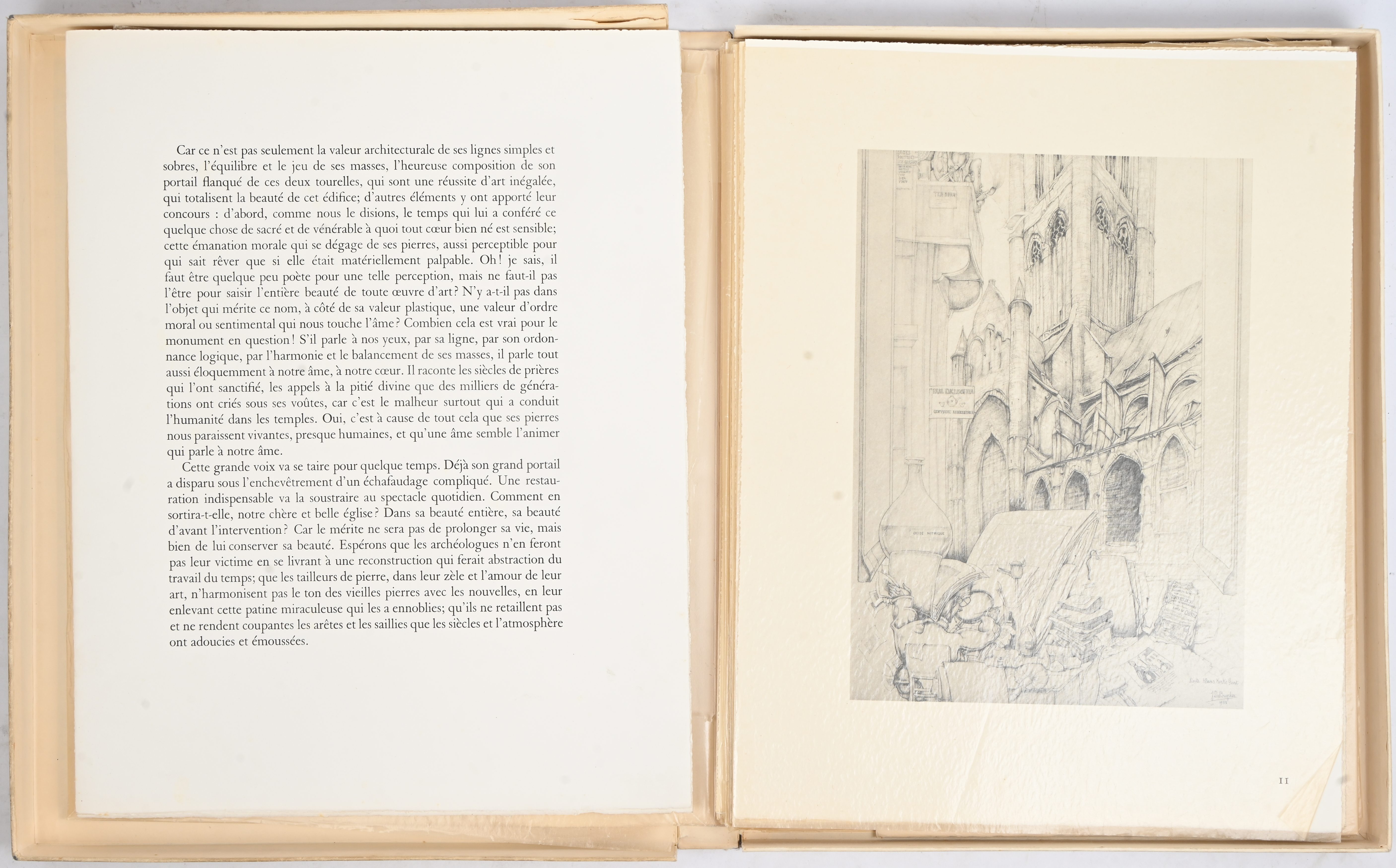 ‘L’église St. Nicolas Gand’. Een kunstmap met reproducties naar tekeningen van Jules de Bruycker. Nr 113 uit een oplage van 260 exemplaren. De etsen zijn manco ‘L’église St. Nicolas Gand’. Een kunstmap met reproducties naar tekeningen van Jules de Bruycker. Nr 113 uit een oplage van 260 exemplaren. De etsen zijn manco.