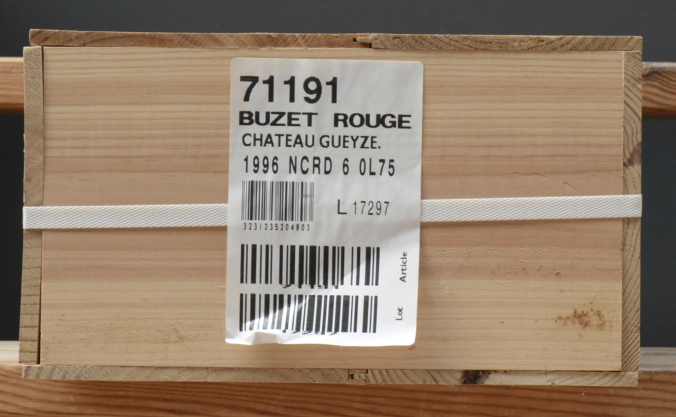 Ch. de Geyze A.C. Buzet Rouge M.P. O.K Ch. de Geyze A.C. Buzet Rouge M.P. O.K. 1996 aantal: 6 bt