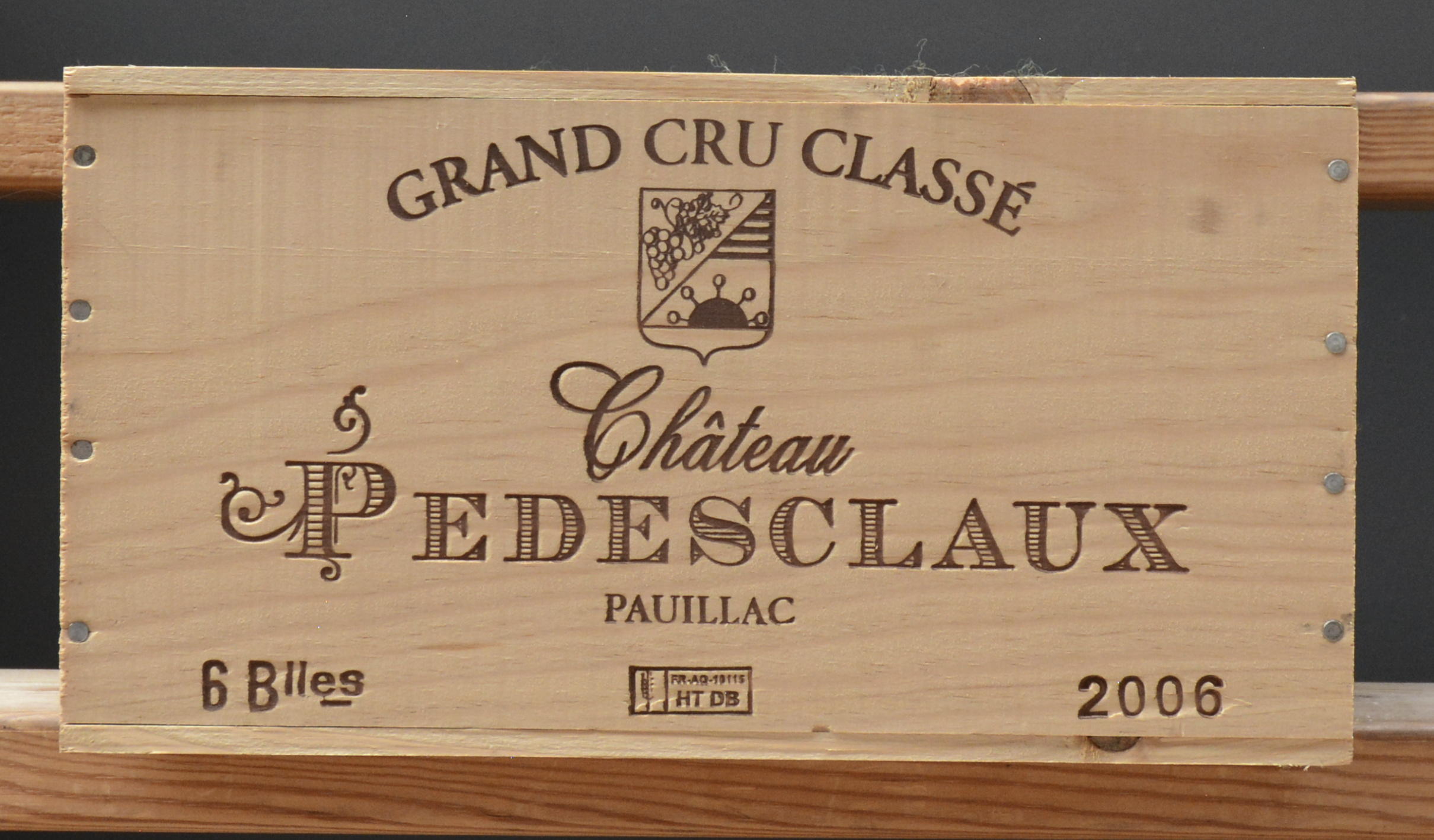 Ch. Pédesclaux A.C. Pauillac 5e grand cru classé M.C. O.K Ch. Pédesclaux A.C. Pauillac 5e grand cru classé M.C. O.K. 2006 aantal: 6 bt